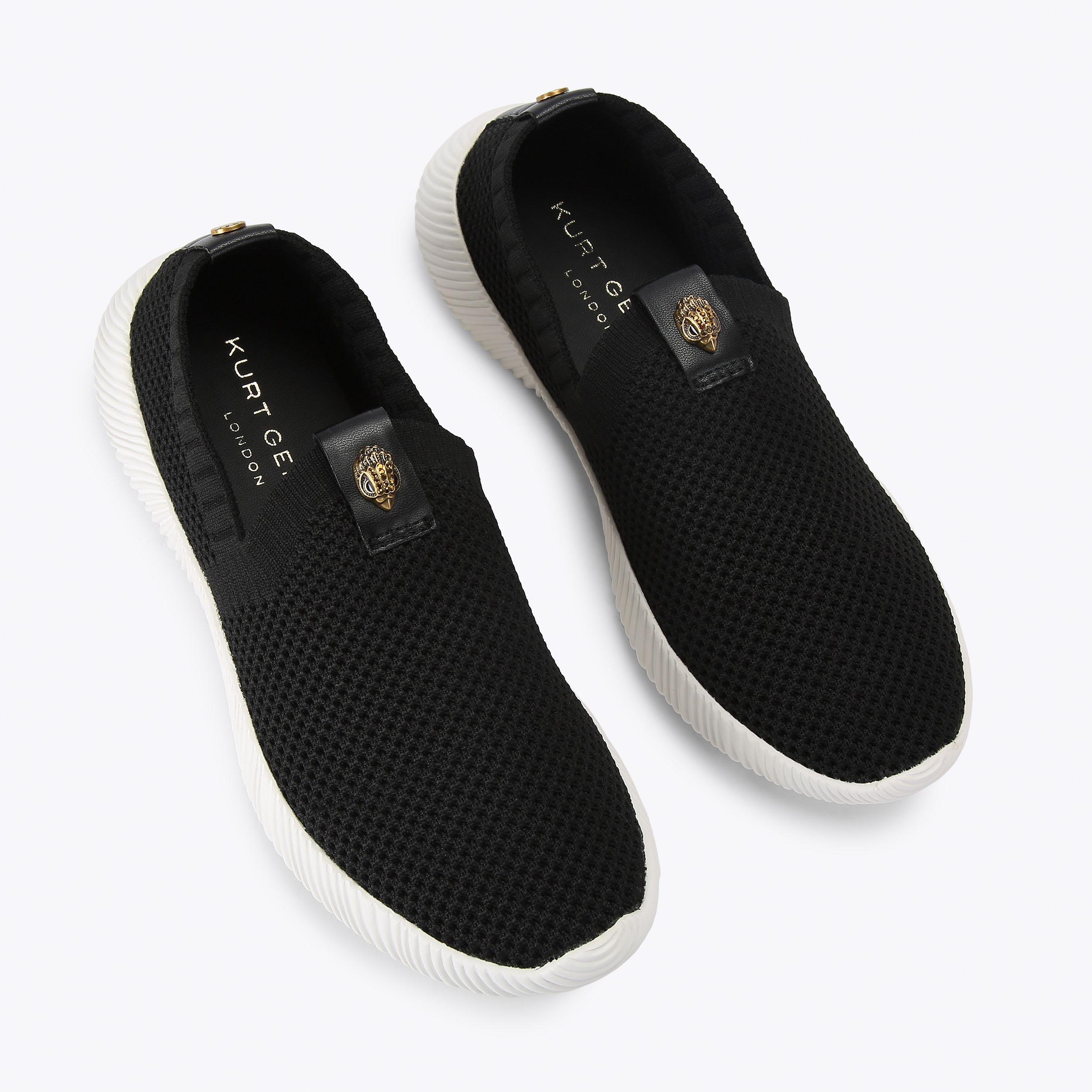 Lorna — Black Fabric Sneaker, view 4