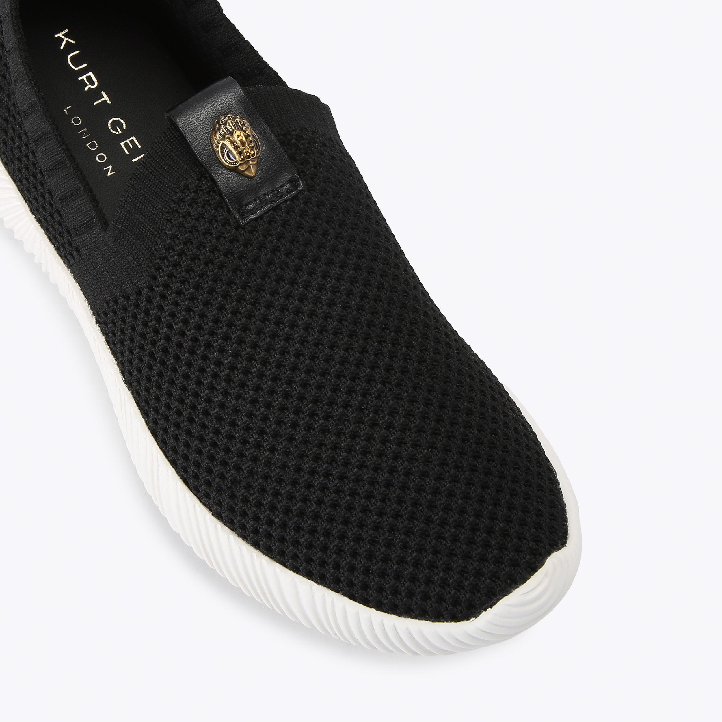 Lorna — Black Fabric Sneaker, view 5