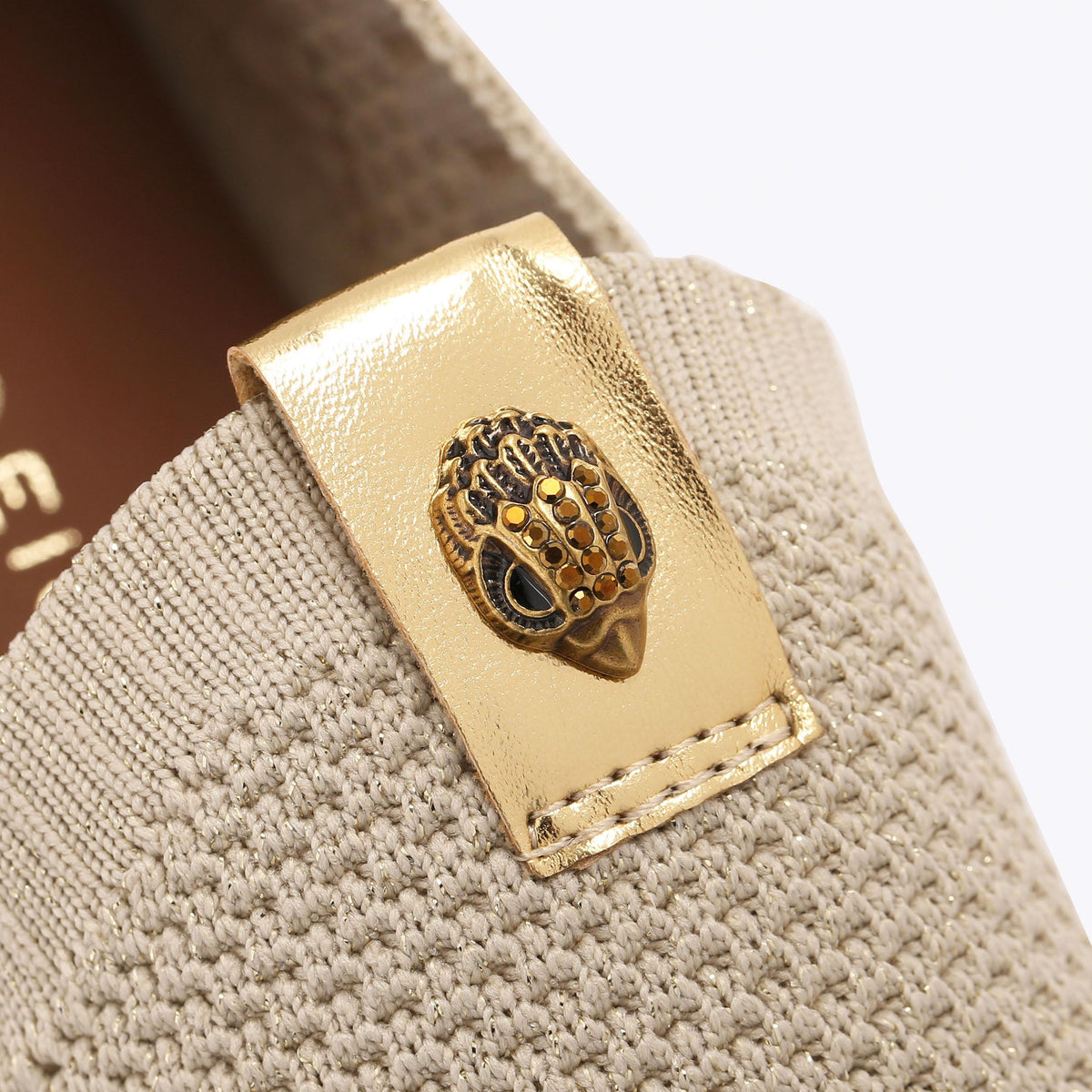 Lorna — Gold Fabric Sneaker, view 6