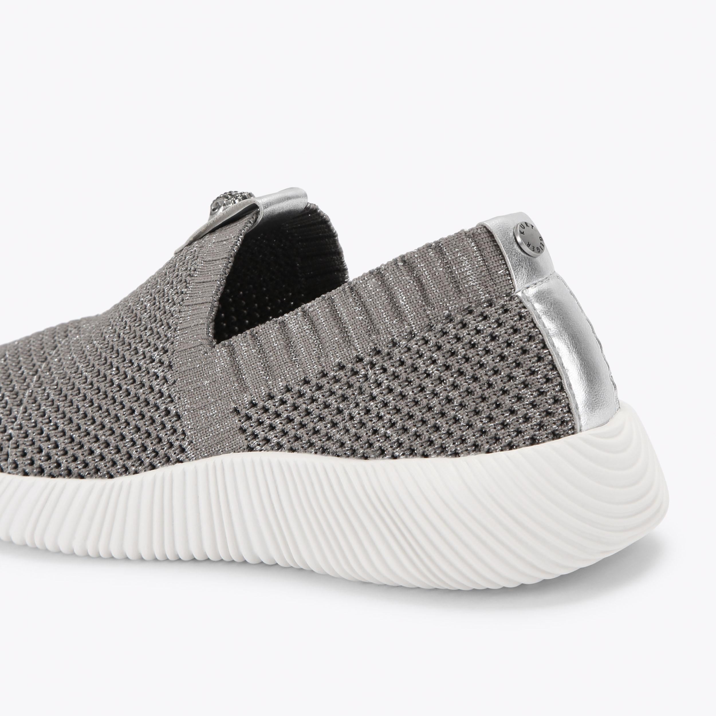 Lorna — Silver Fabric Sneaker, detail
