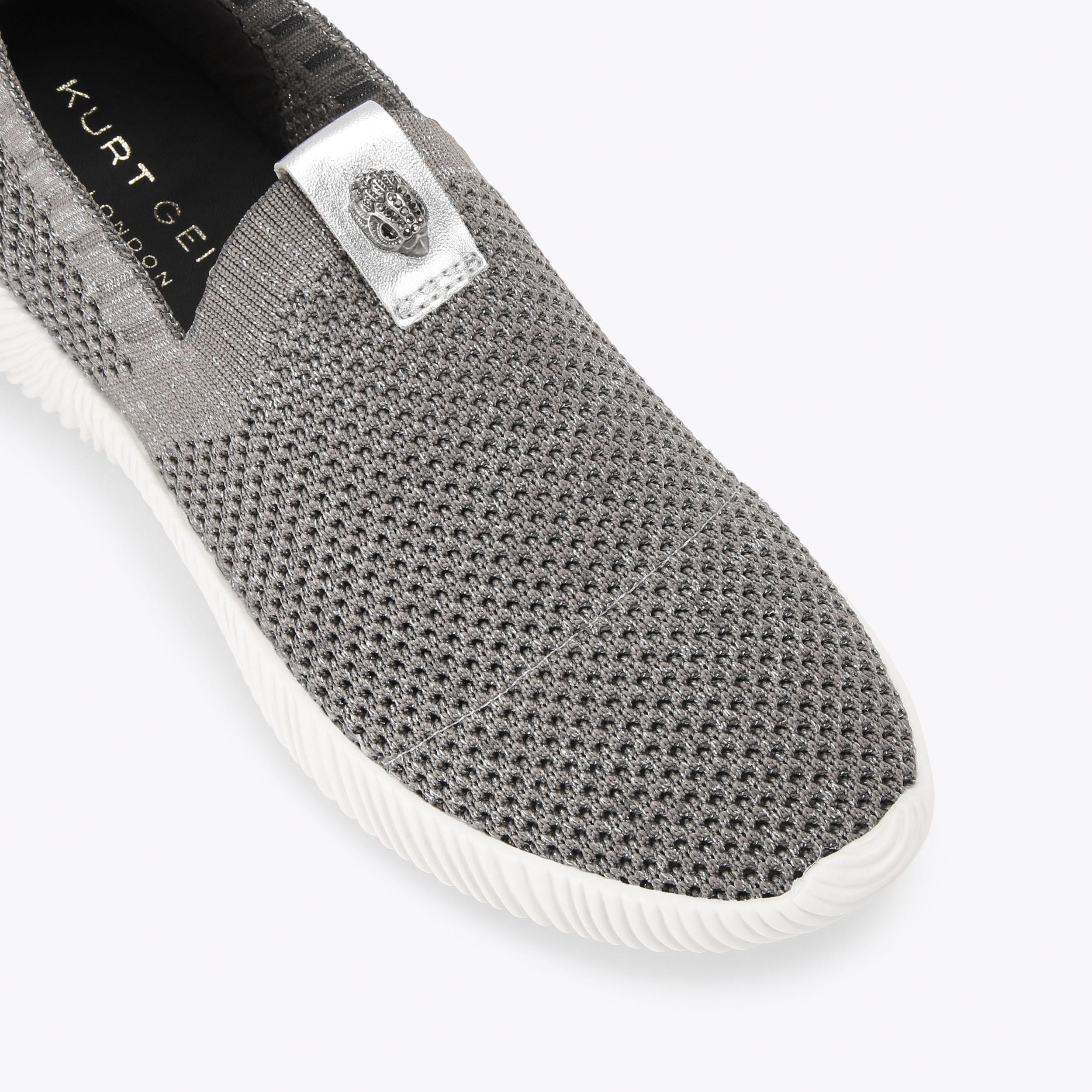 Lorna — Silver Fabric Sneaker, view 5