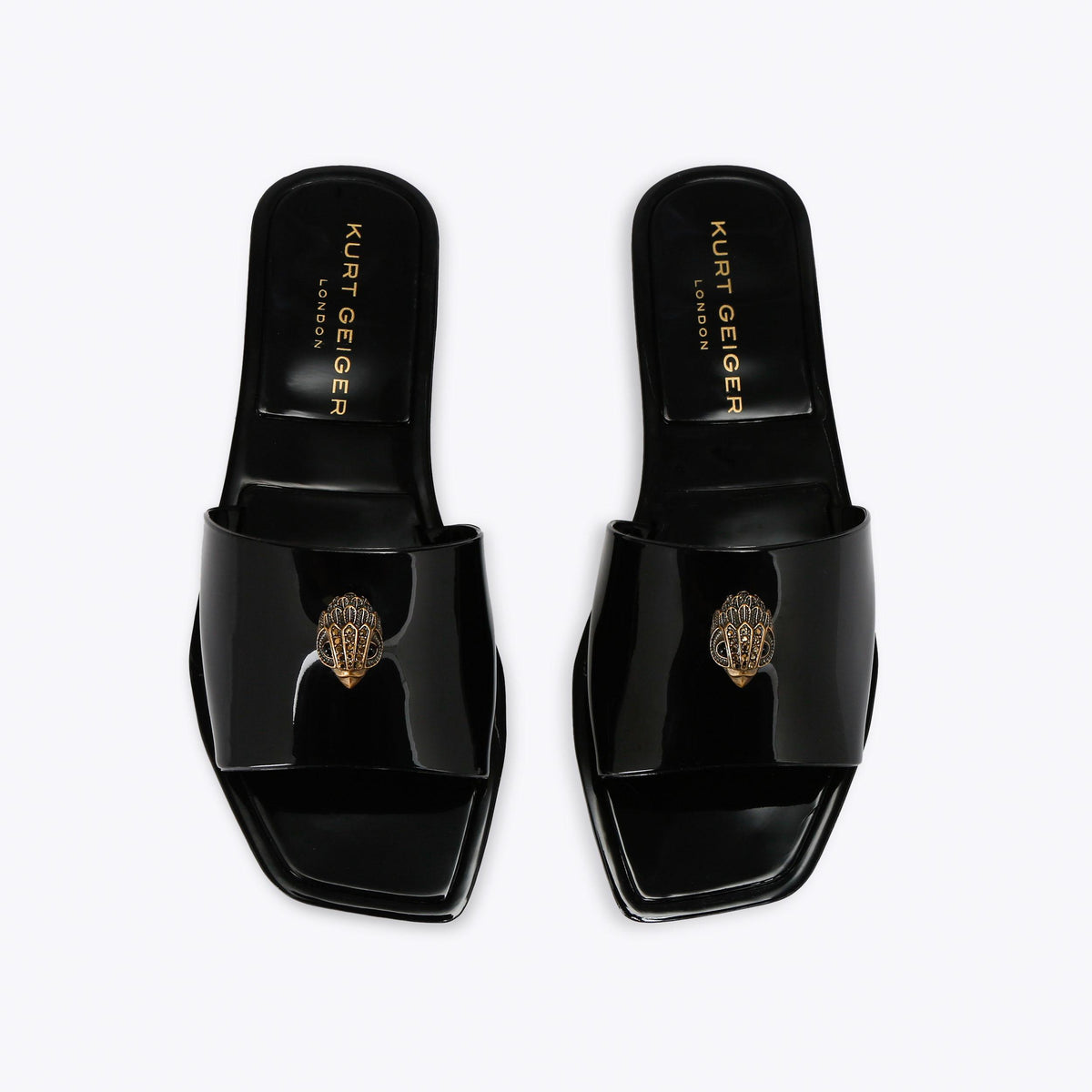 Maddison Slide — Black Perspex Sandal, view 4