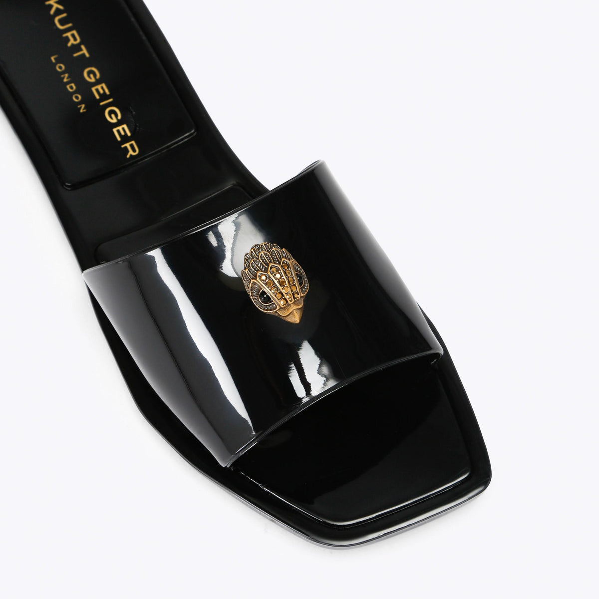 Maddison Slide — Black Perspex Sandal, view 5