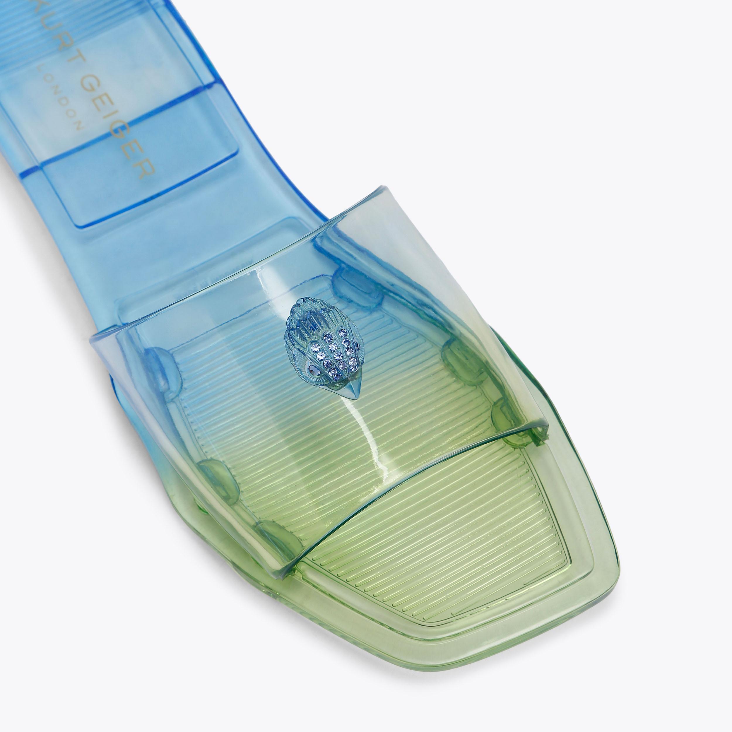 Maddison — Blue-Green Ombre Jelly Slide Sandal, view 5