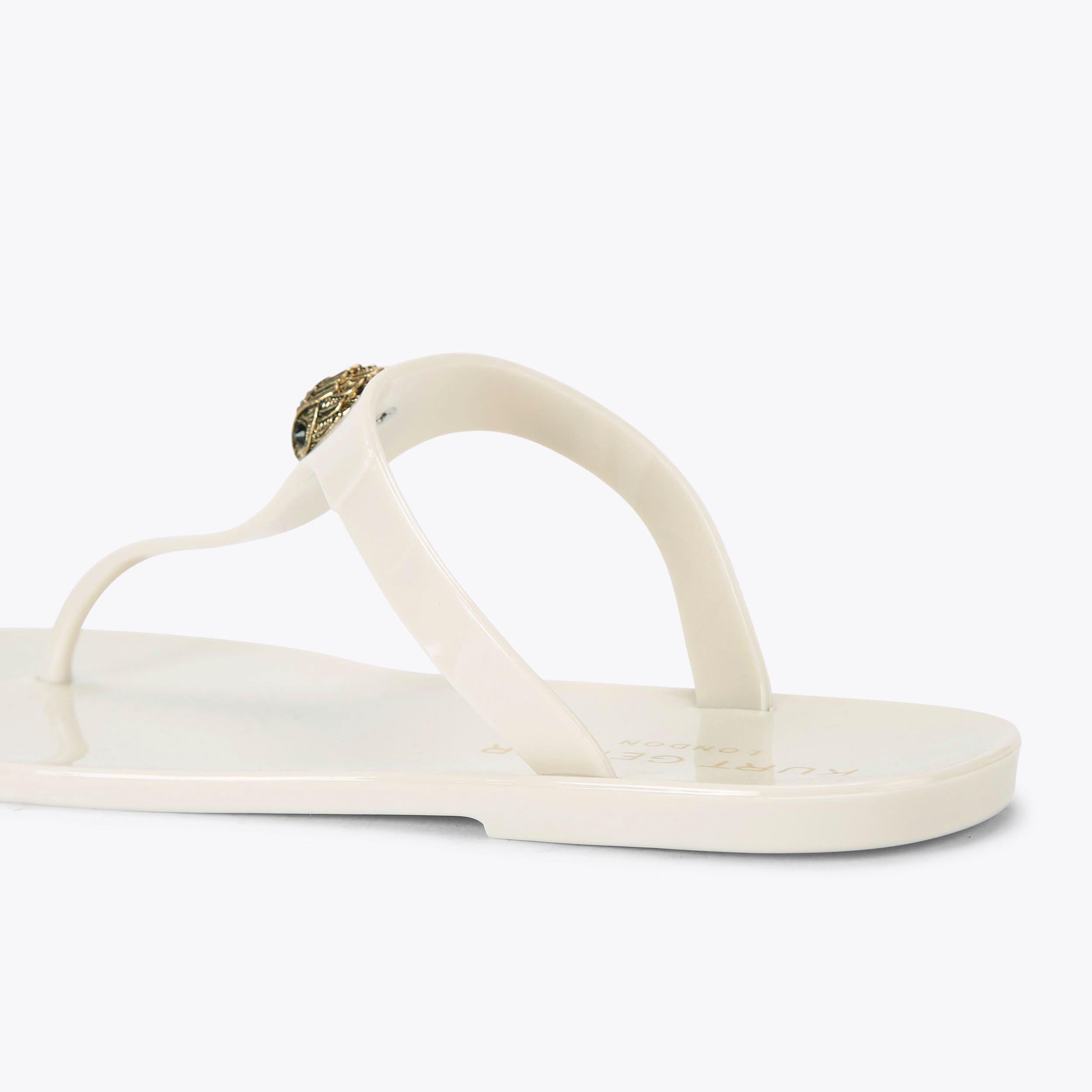 Maddison T-Bar — Bone Crystal Sandal, detail