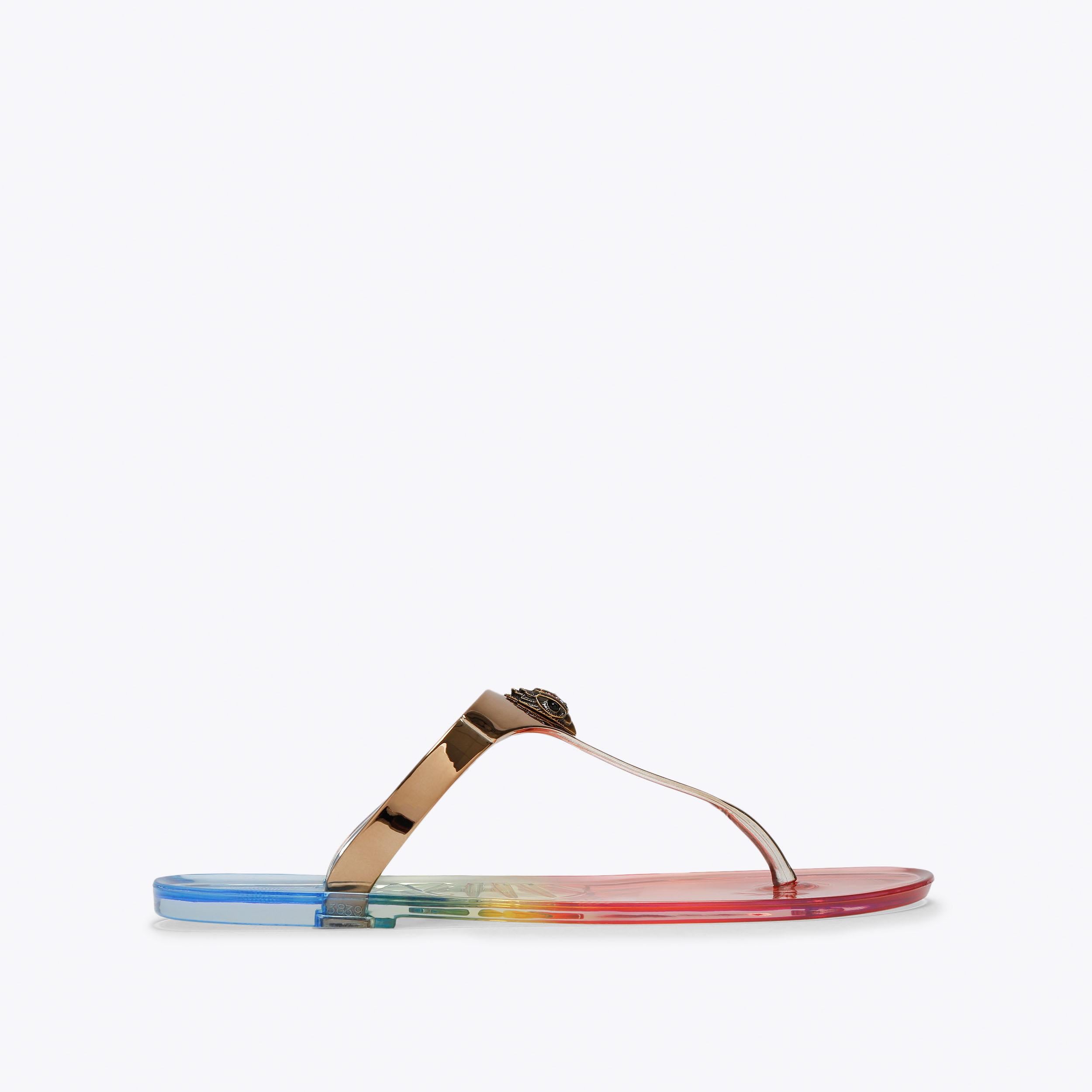 Maddison T-Bar — Metallic Gold Sandal, side profile