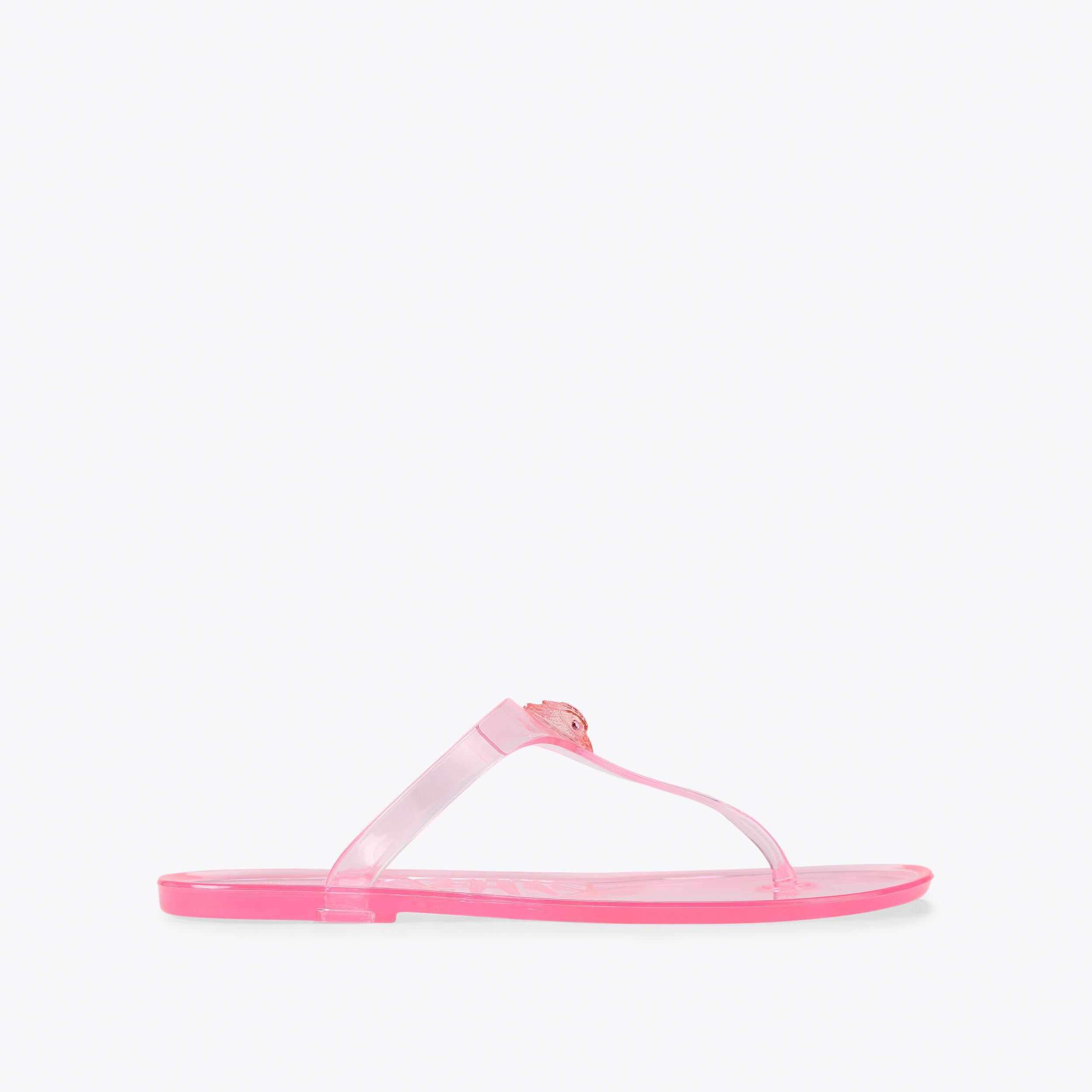 Maddison T-Bar — Pink Crystal Sandal, side profile