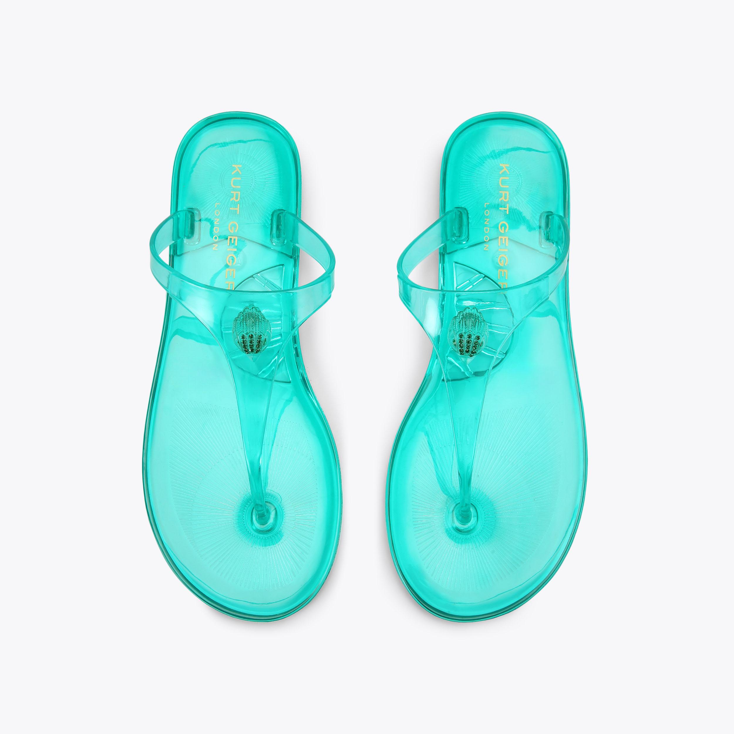 Maddison T-Bar — Teal Crystal Sandal, view 4