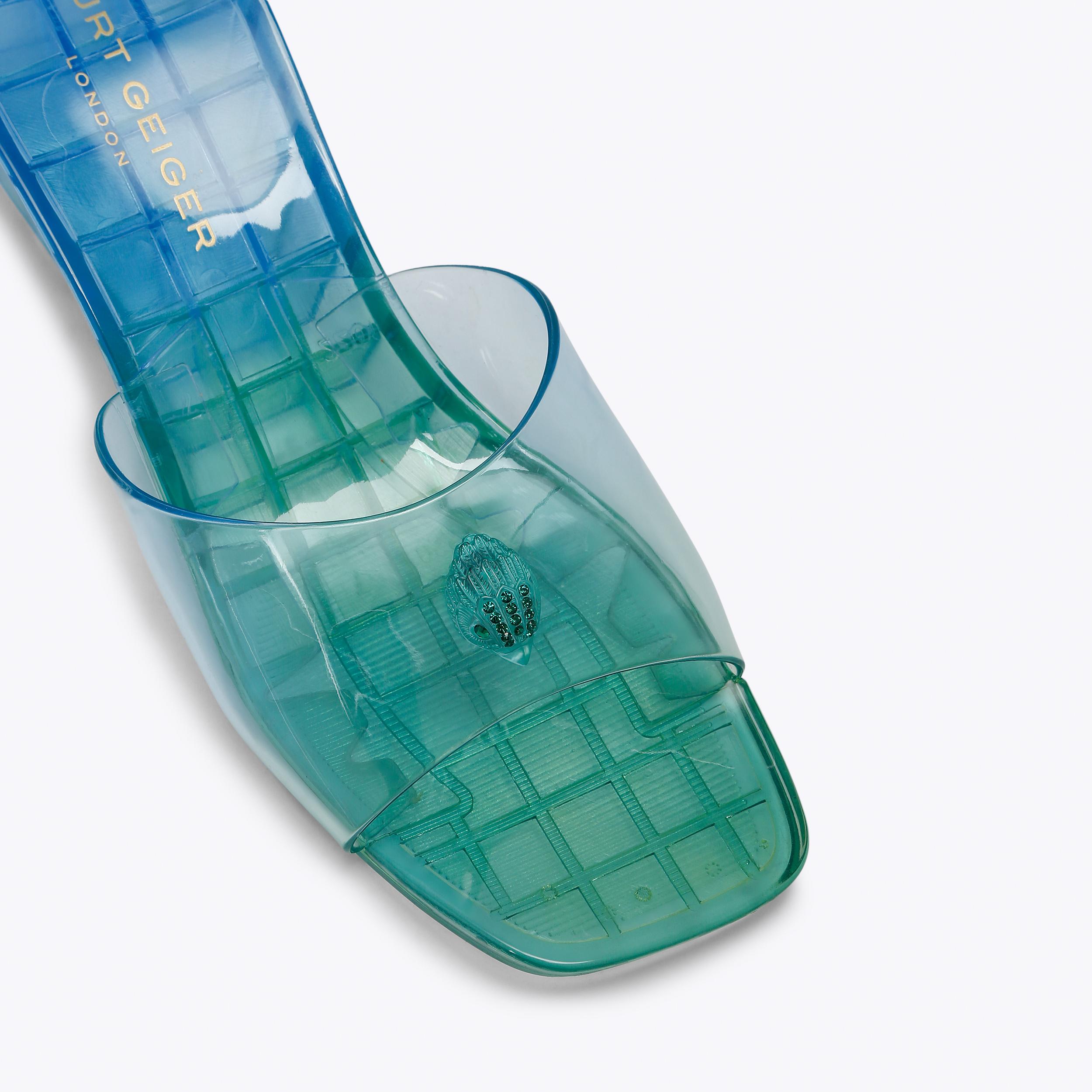 Maddison — Blue Perspex Wedge Mule, view 4
