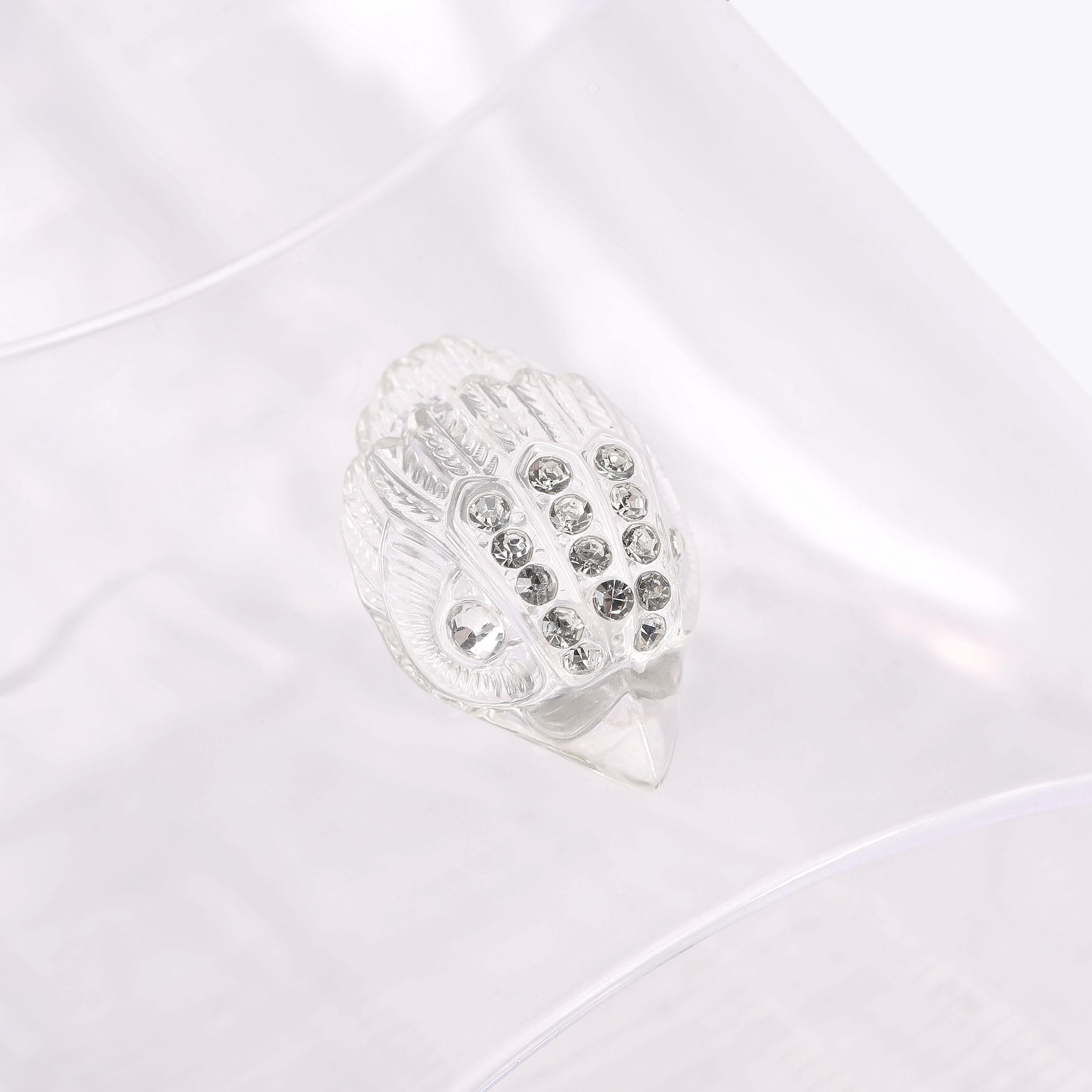 Maddison Wedge Mule — Clear Crystal Sandal, view 6