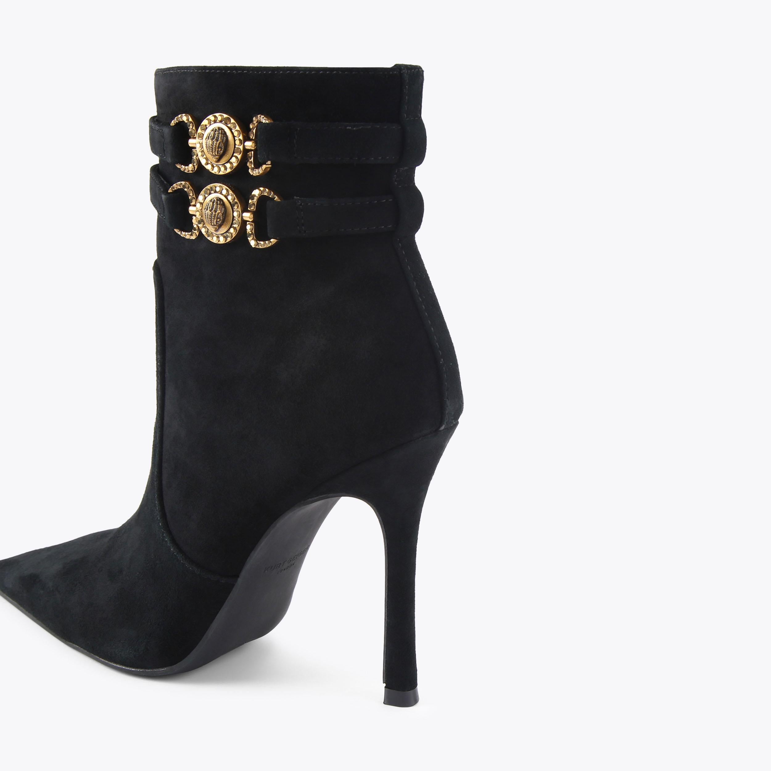 Mansion Ankle Boot — Black Suede Ankle Boot, view 5