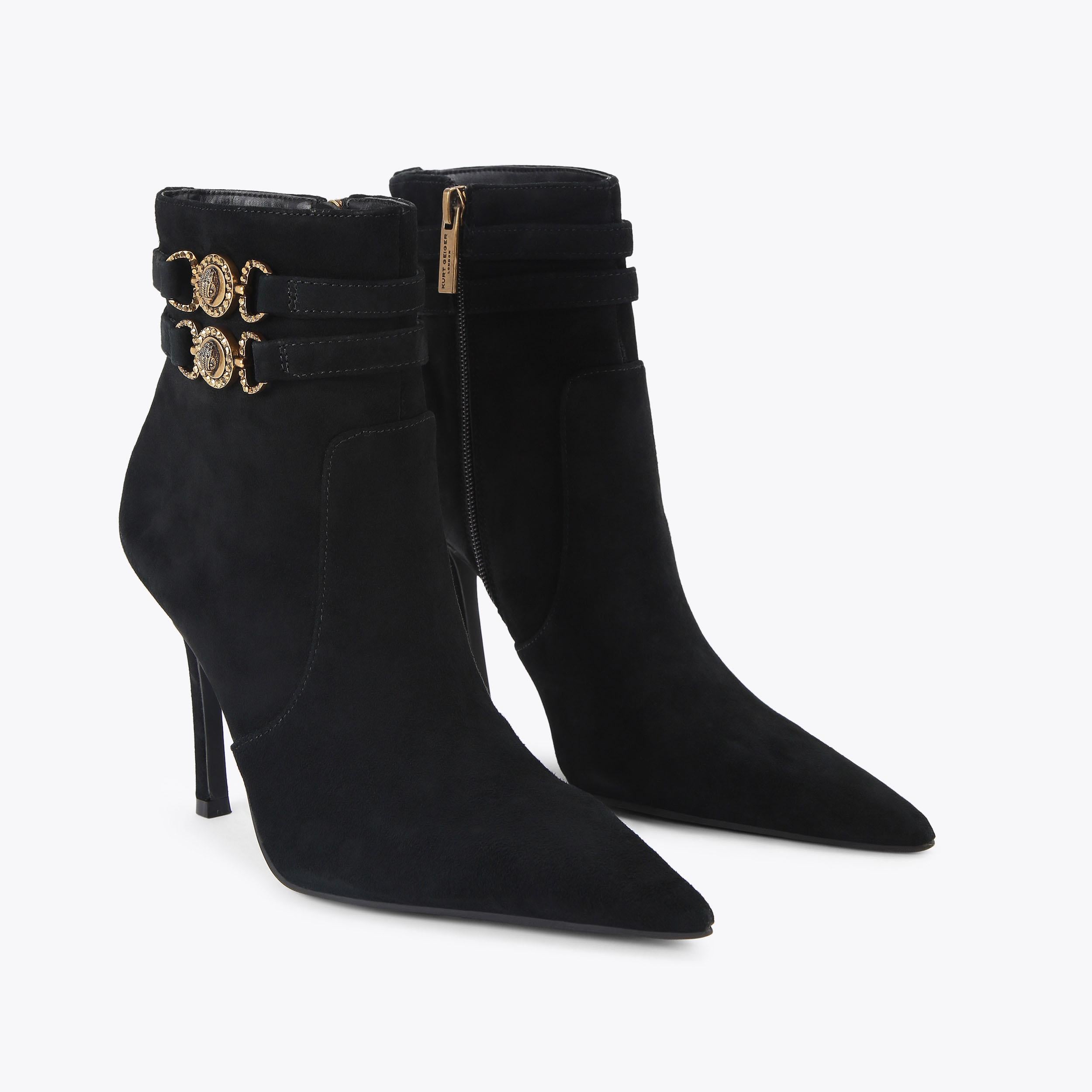 Mansion Ankle Boot — Black Suede Ankle Boot, view 4