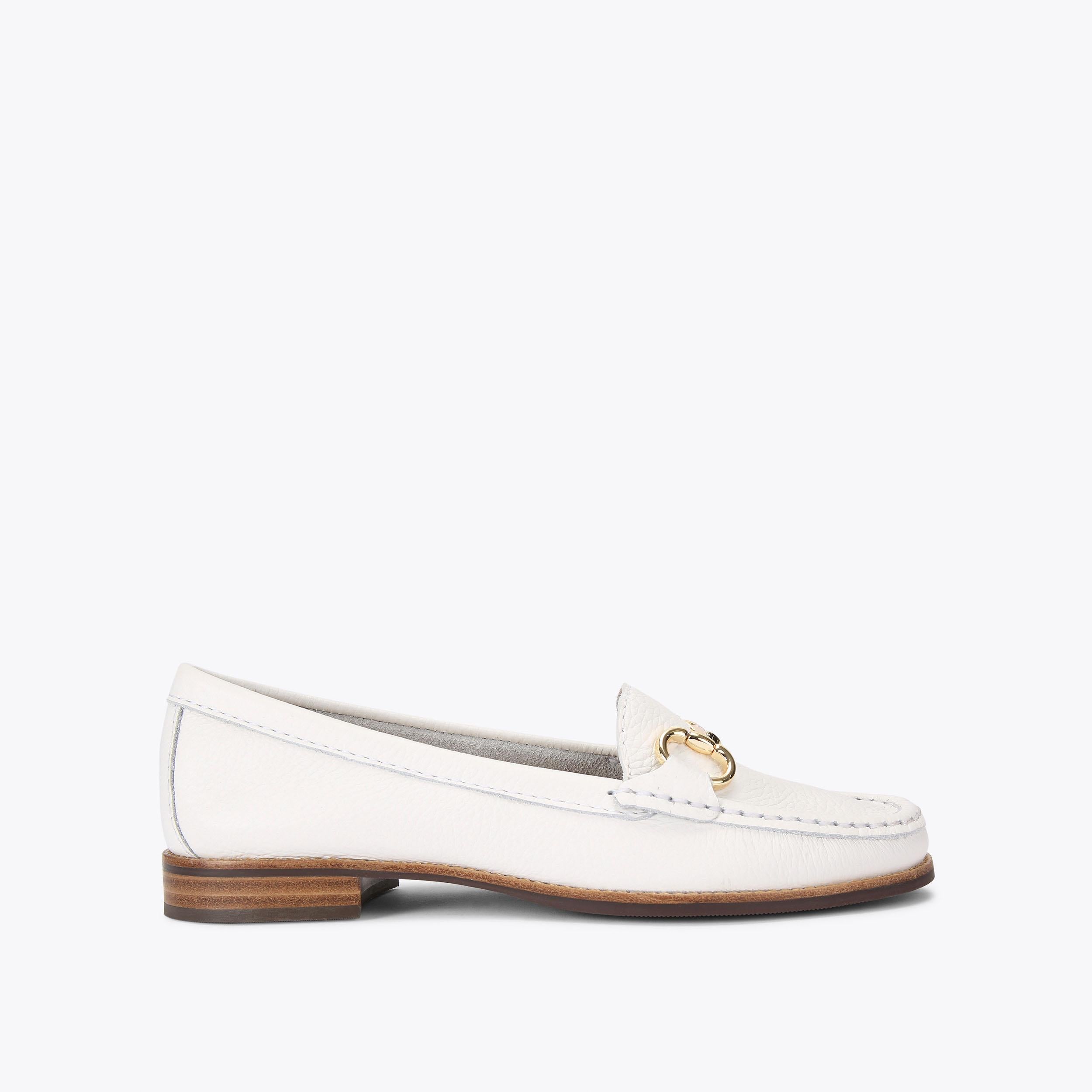 KG Kurt Geiger Matilda — White Leather Loafer, side profile