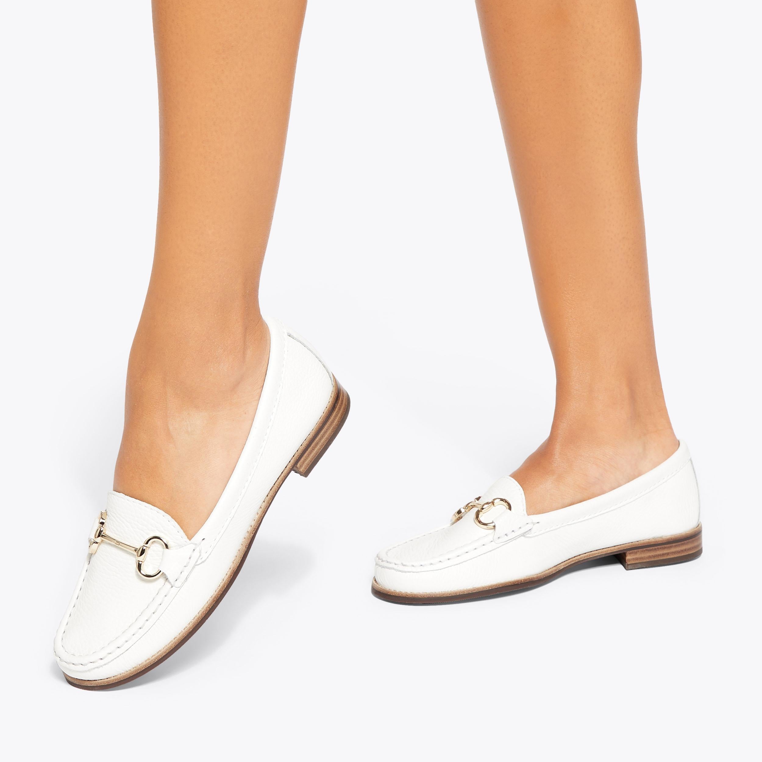 KG Kurt Geiger Matilda — White Leather Loafer, worn on foot