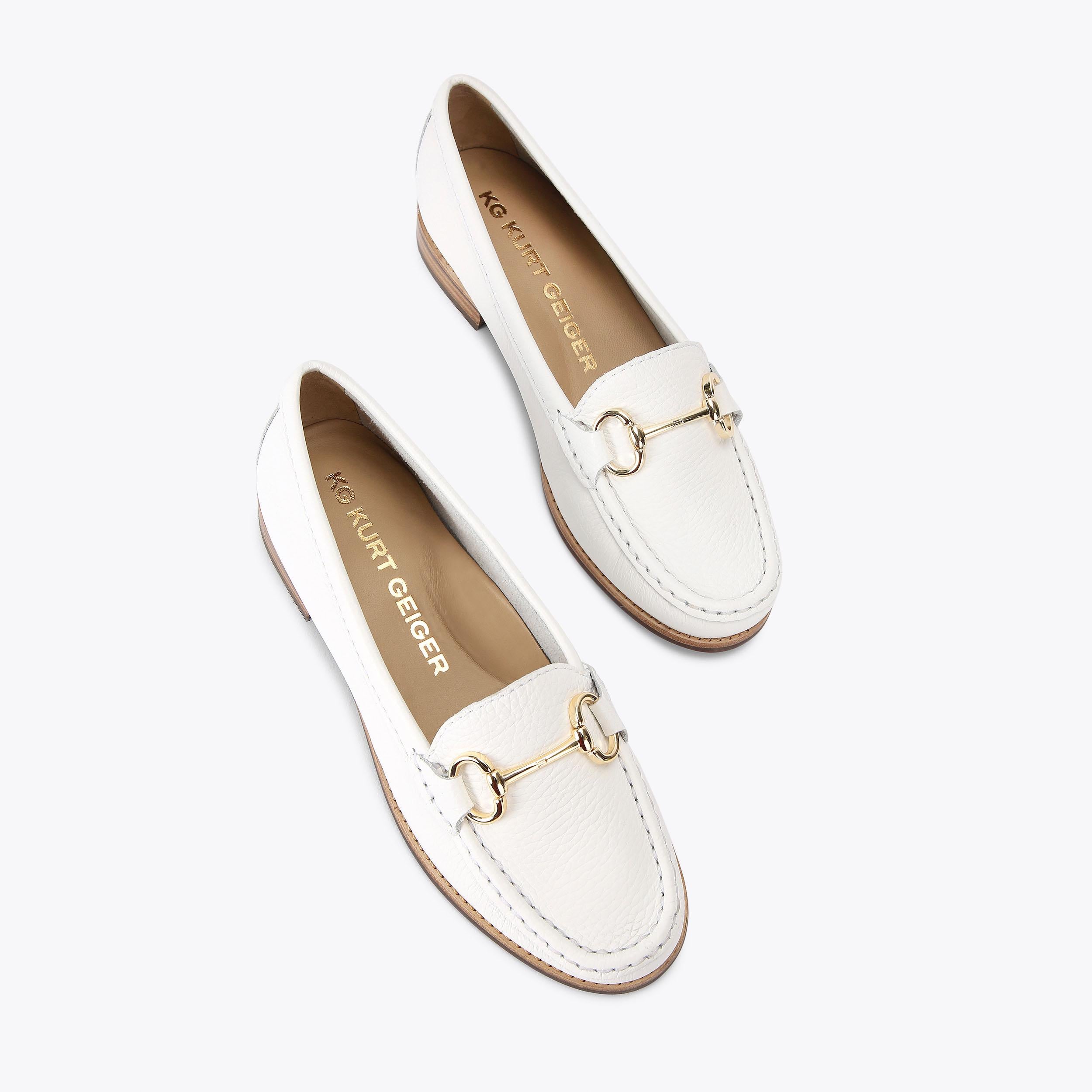 KG Kurt Geiger Matilda — White Leather Loafer, view 4