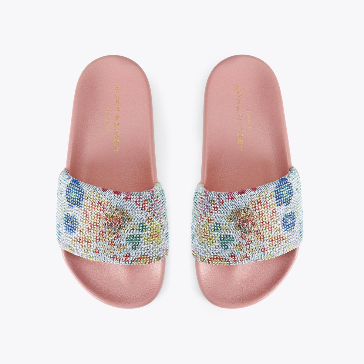Meena Eagle — Blue Denim Slide Sandal, view 4