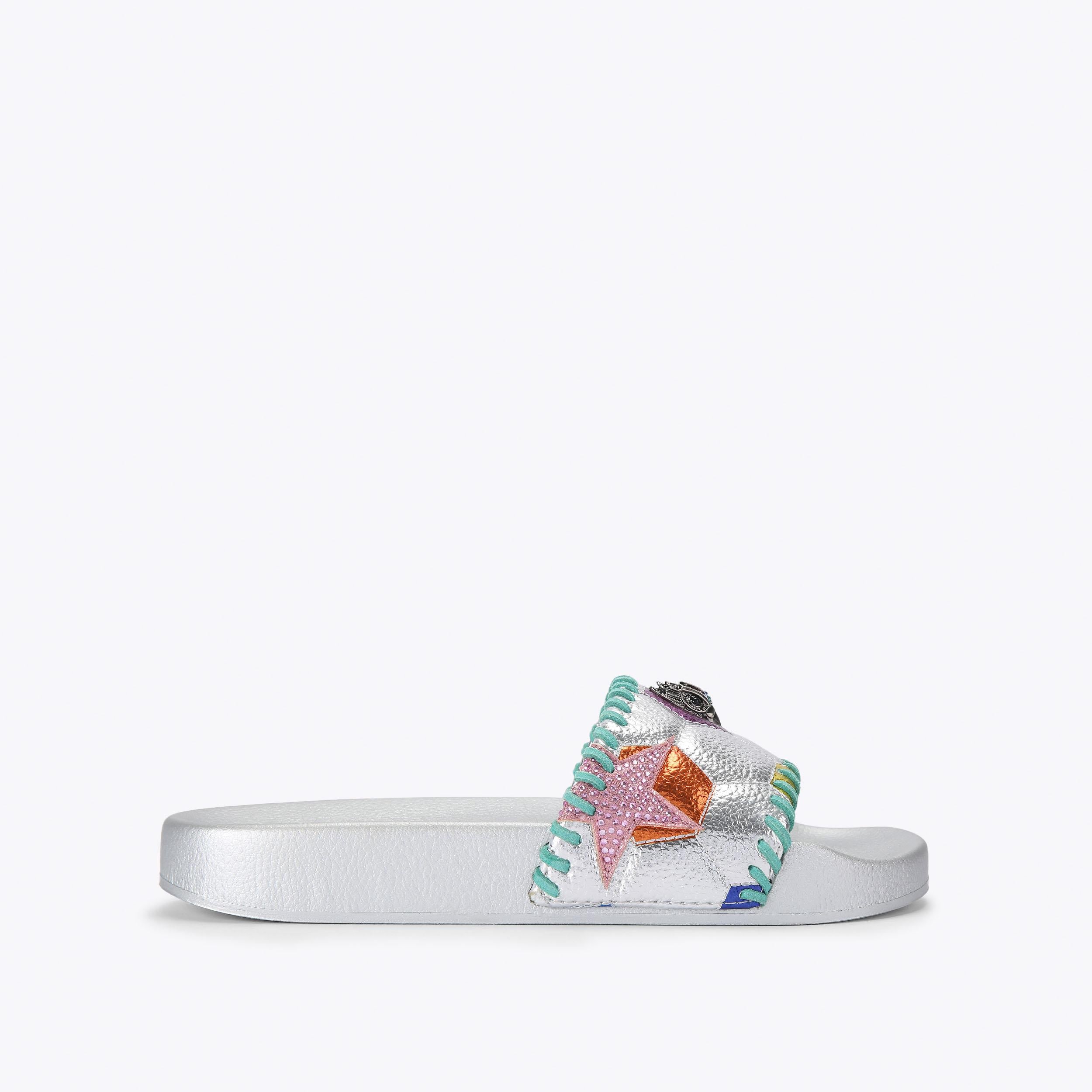 Kurt Geiger London Meena Eagle Footy — Multicolour Slide Sandal, view 2