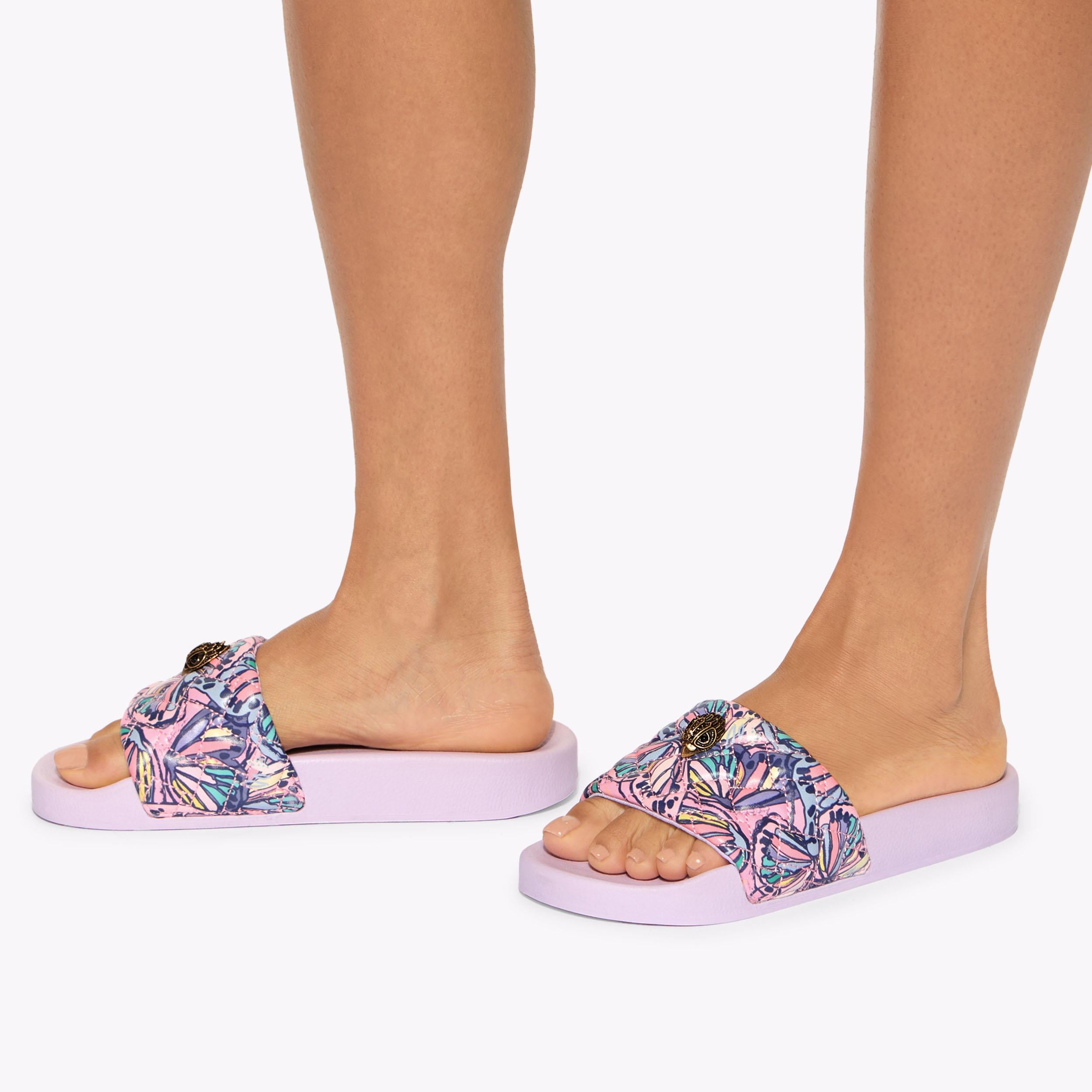 Meena Eagle — Lilac Butterfly Print Sandal, worn on foot