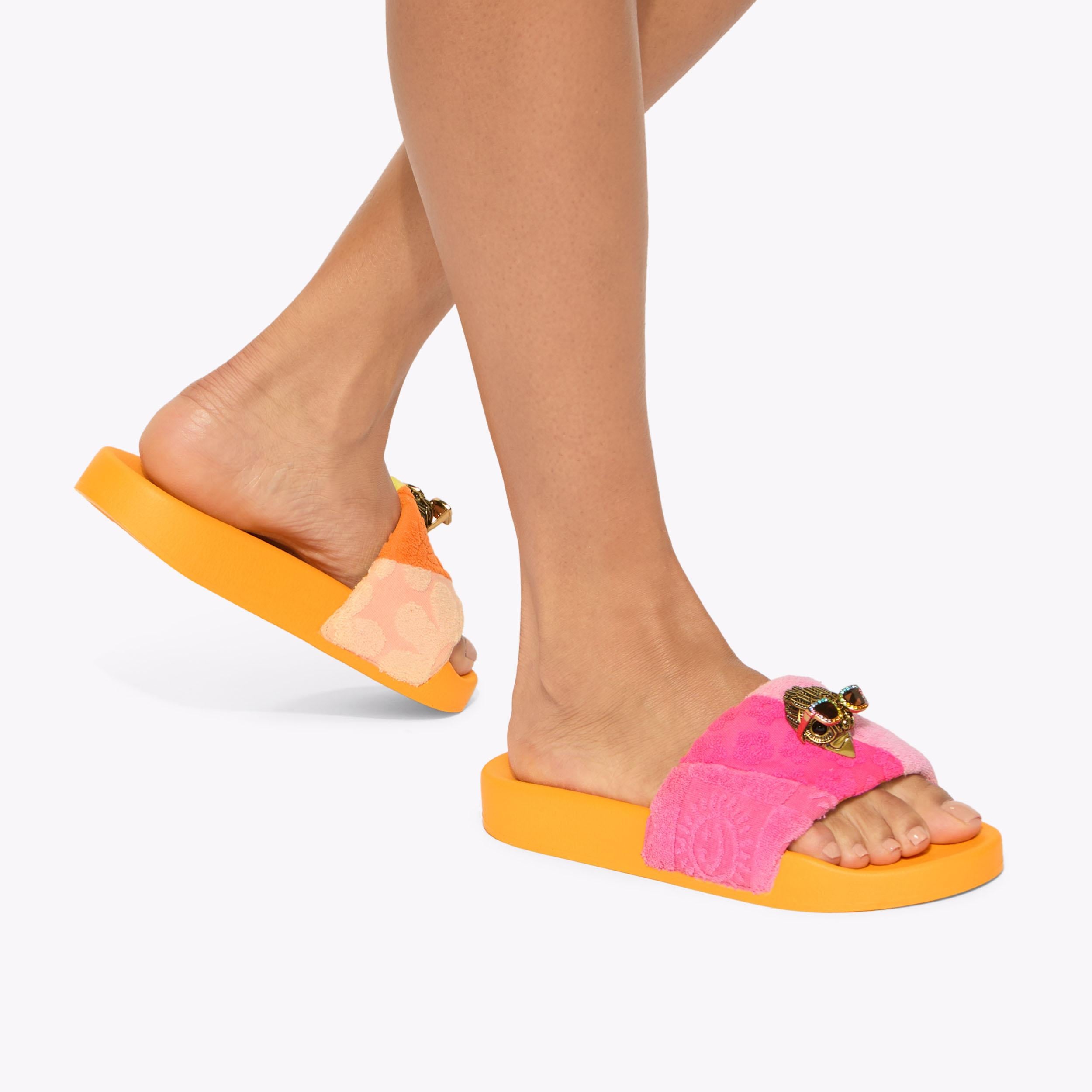 Meena Eagle — Multi Terry Towelling Slide, worn on foot