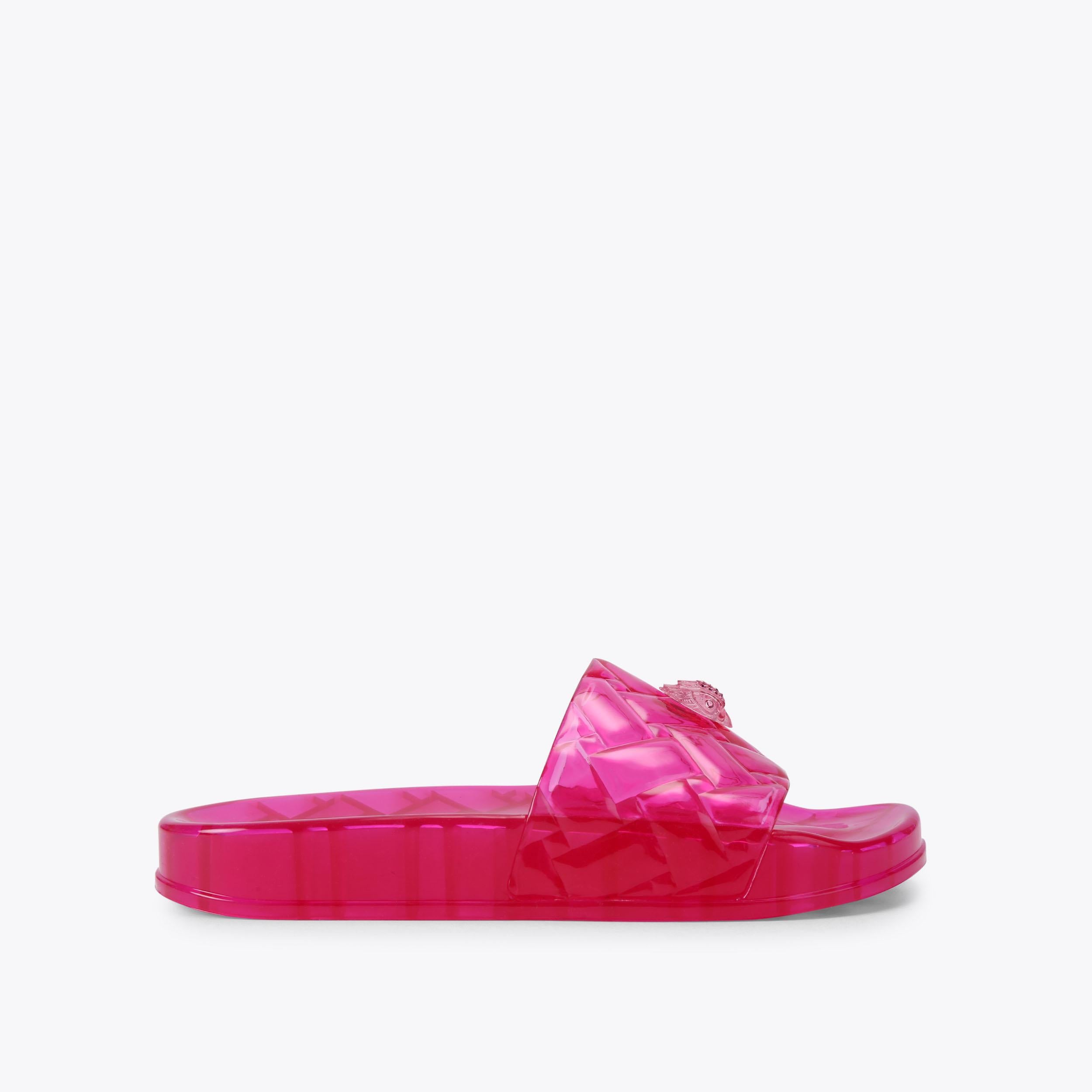 Meena Jelly — Fuchsia Crystal Slide, side profile