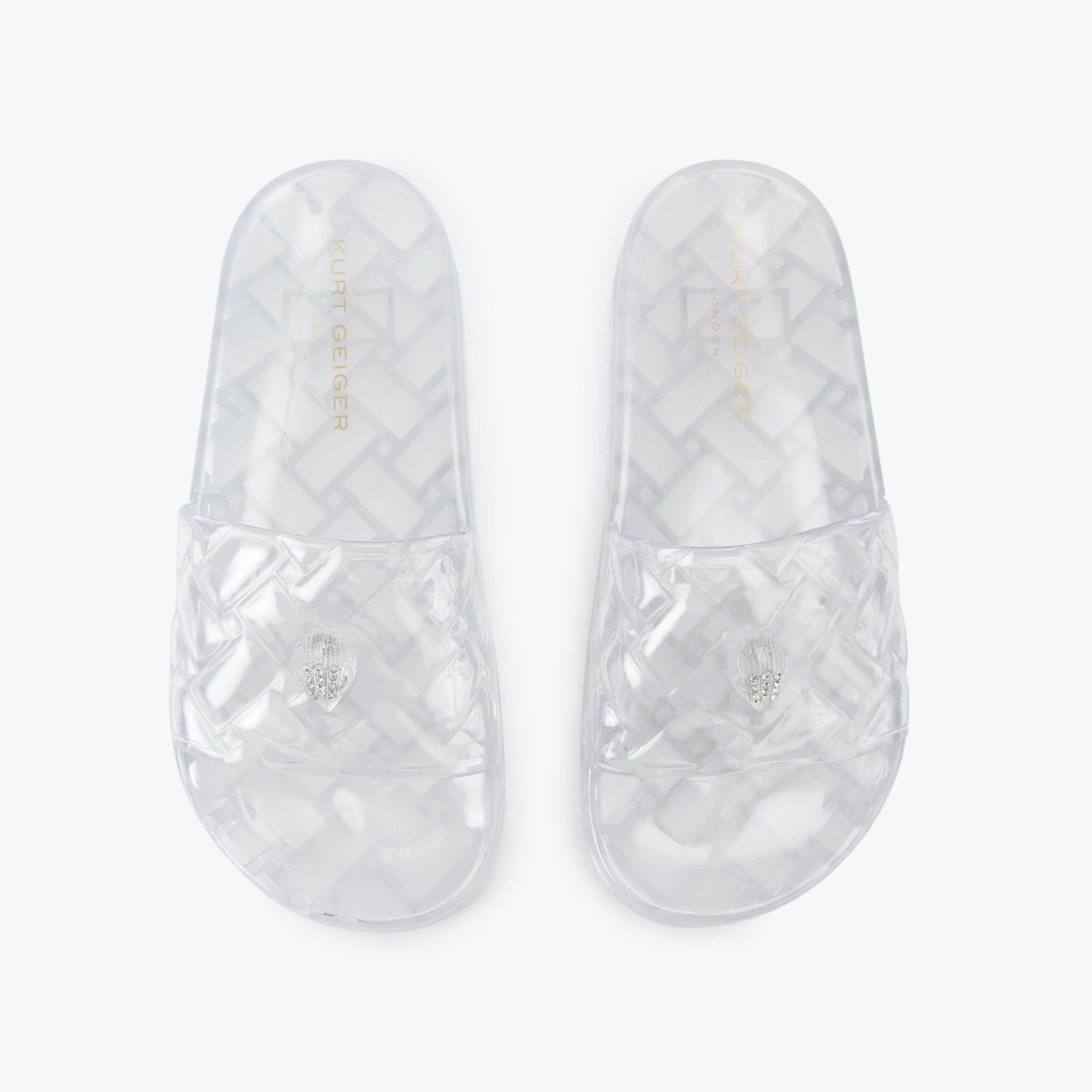 Meena Jelly — Clear Transparent Slide Sandal, view 4