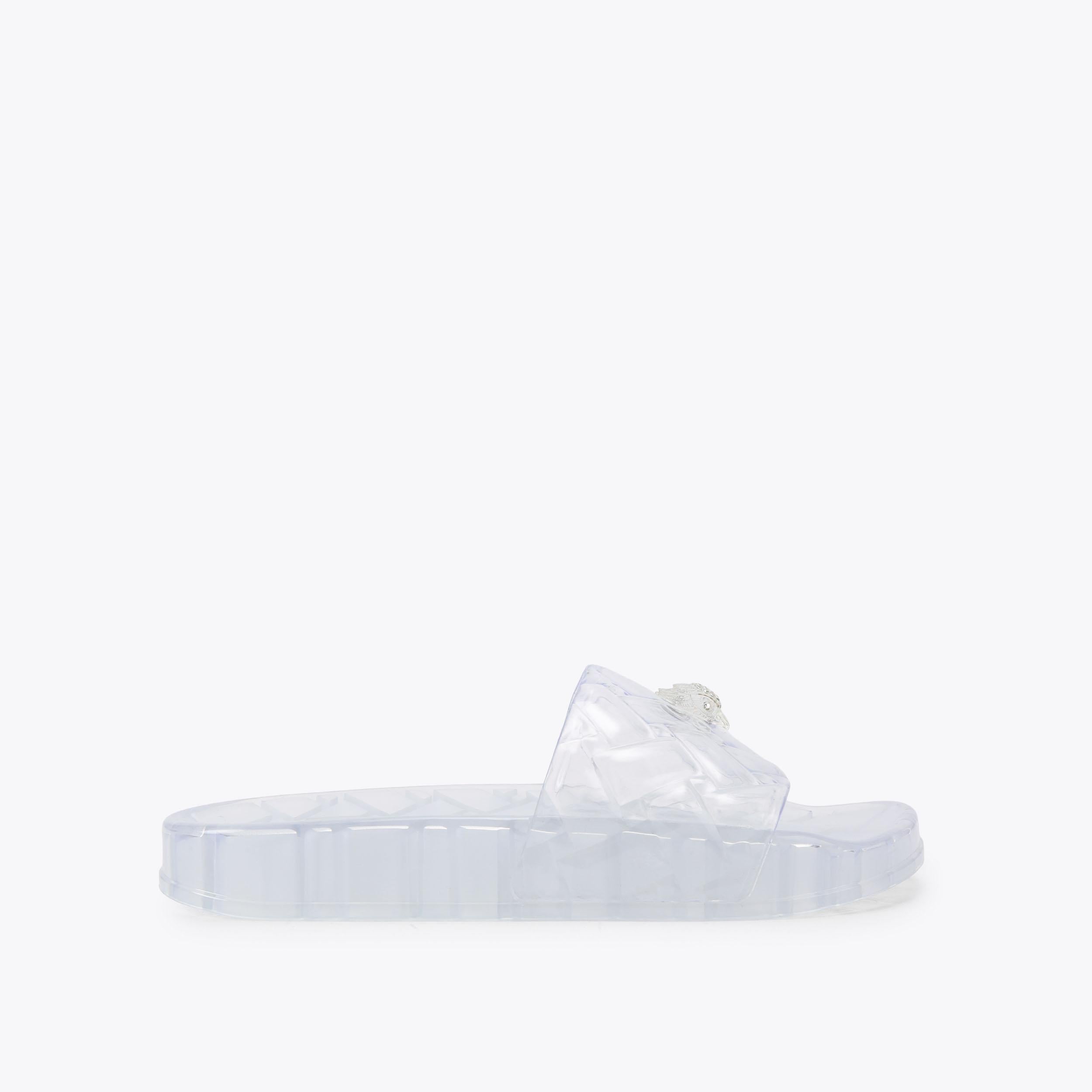 Meena Jelly — Clear Transparent Slide Sandal, side profile