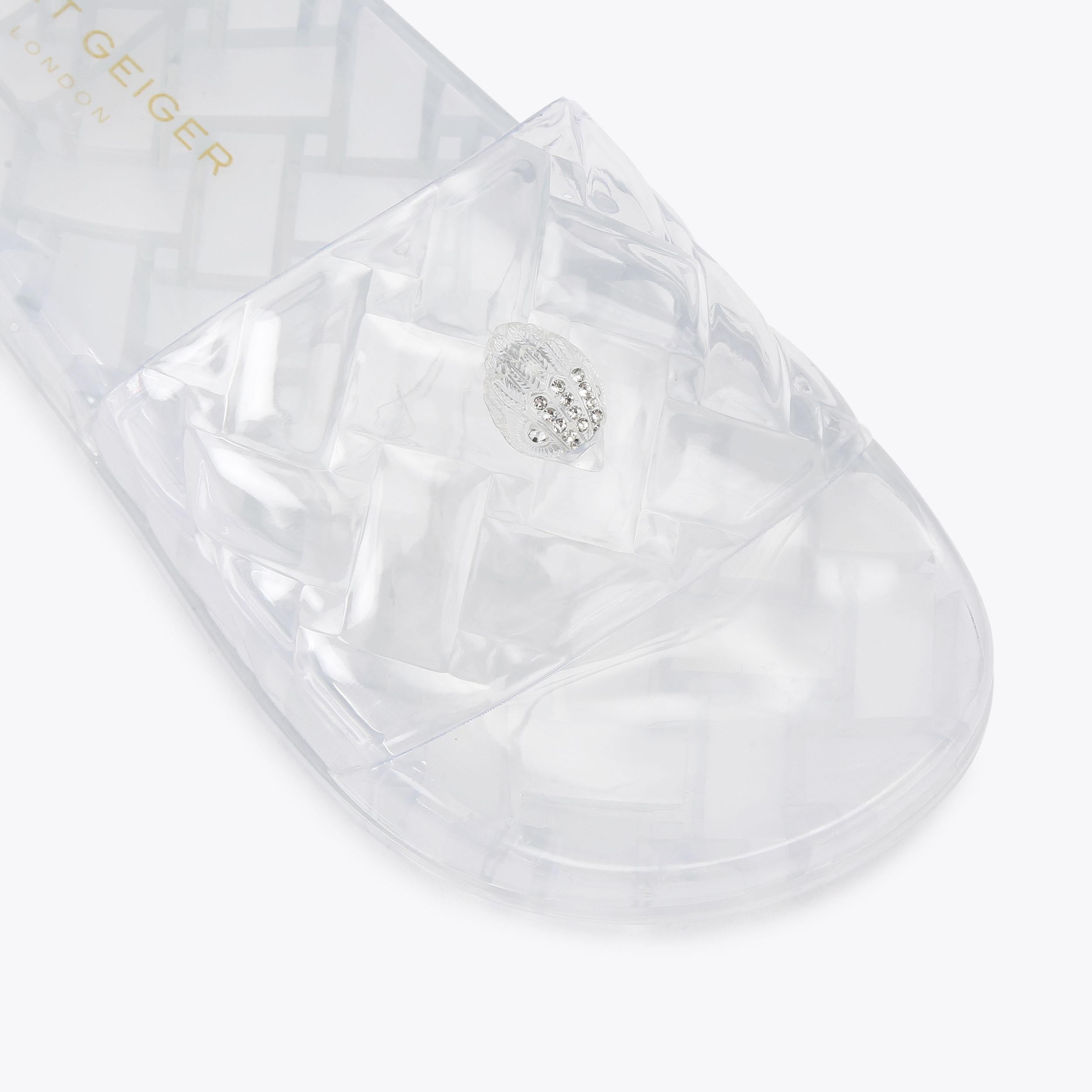 Meena Jelly — Clear Transparent Slide Sandal, view 5