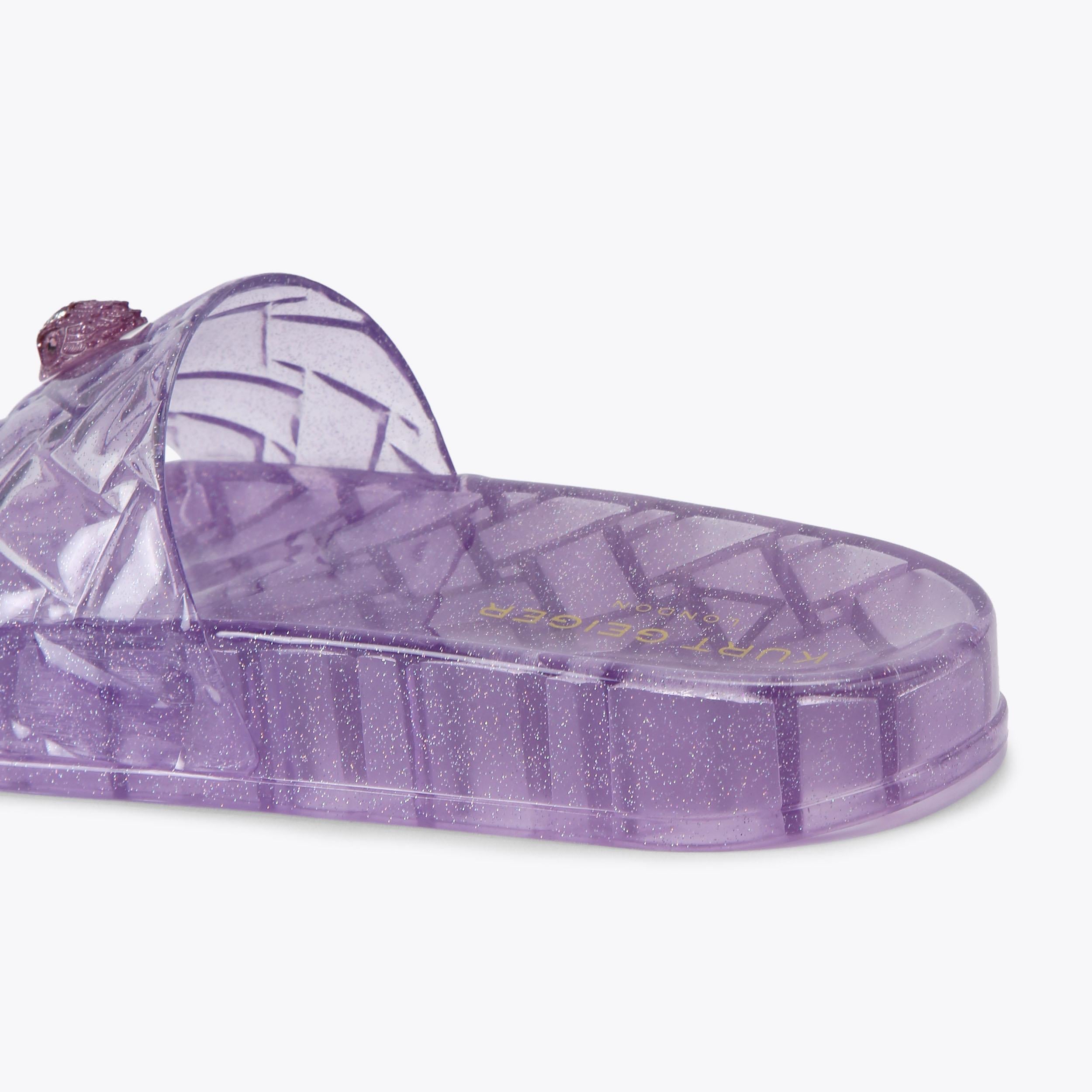 Meena Jelly — Lilac Transparent Slide Sandal, detail