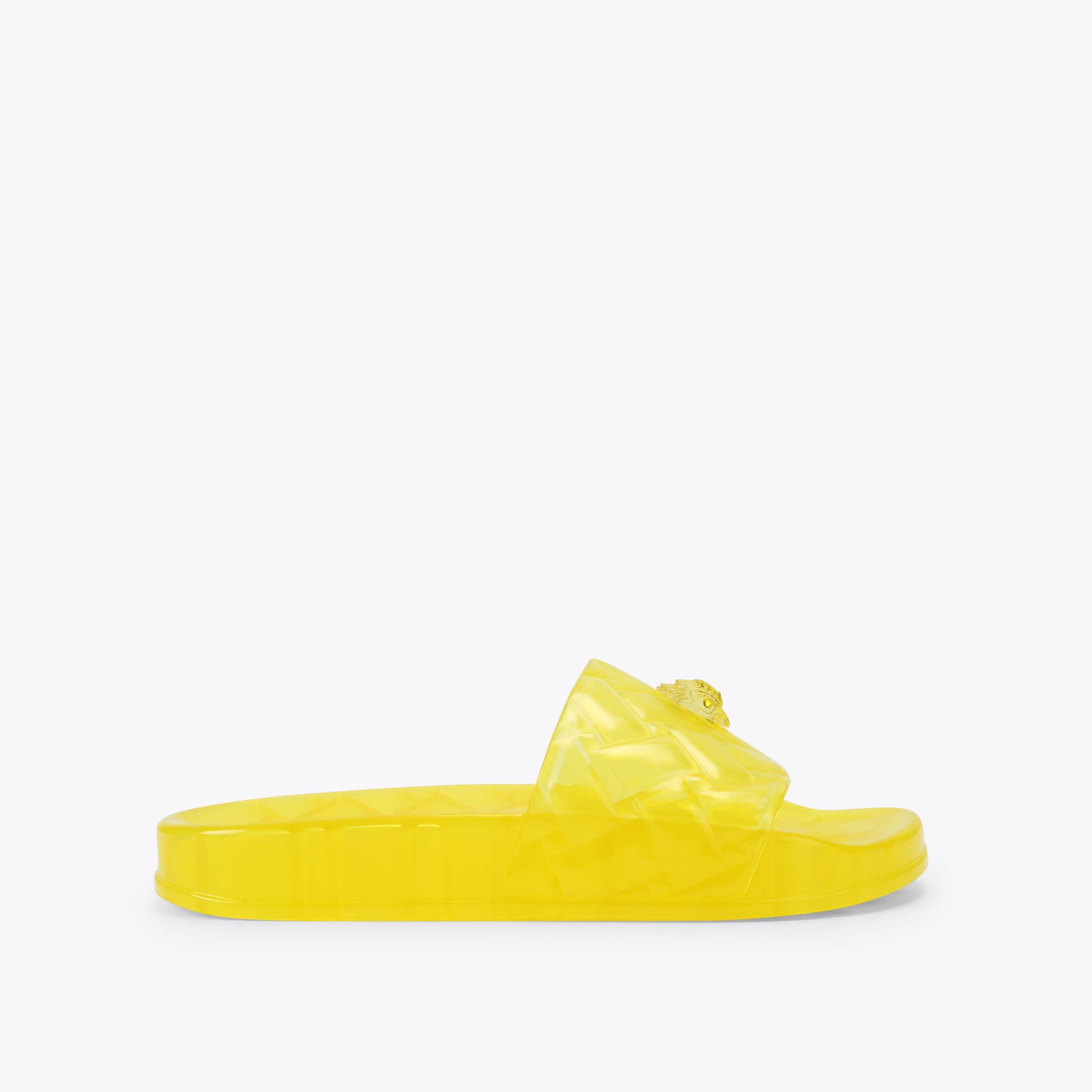 Meena Jelly — Yellow Transparent Slide, side profile