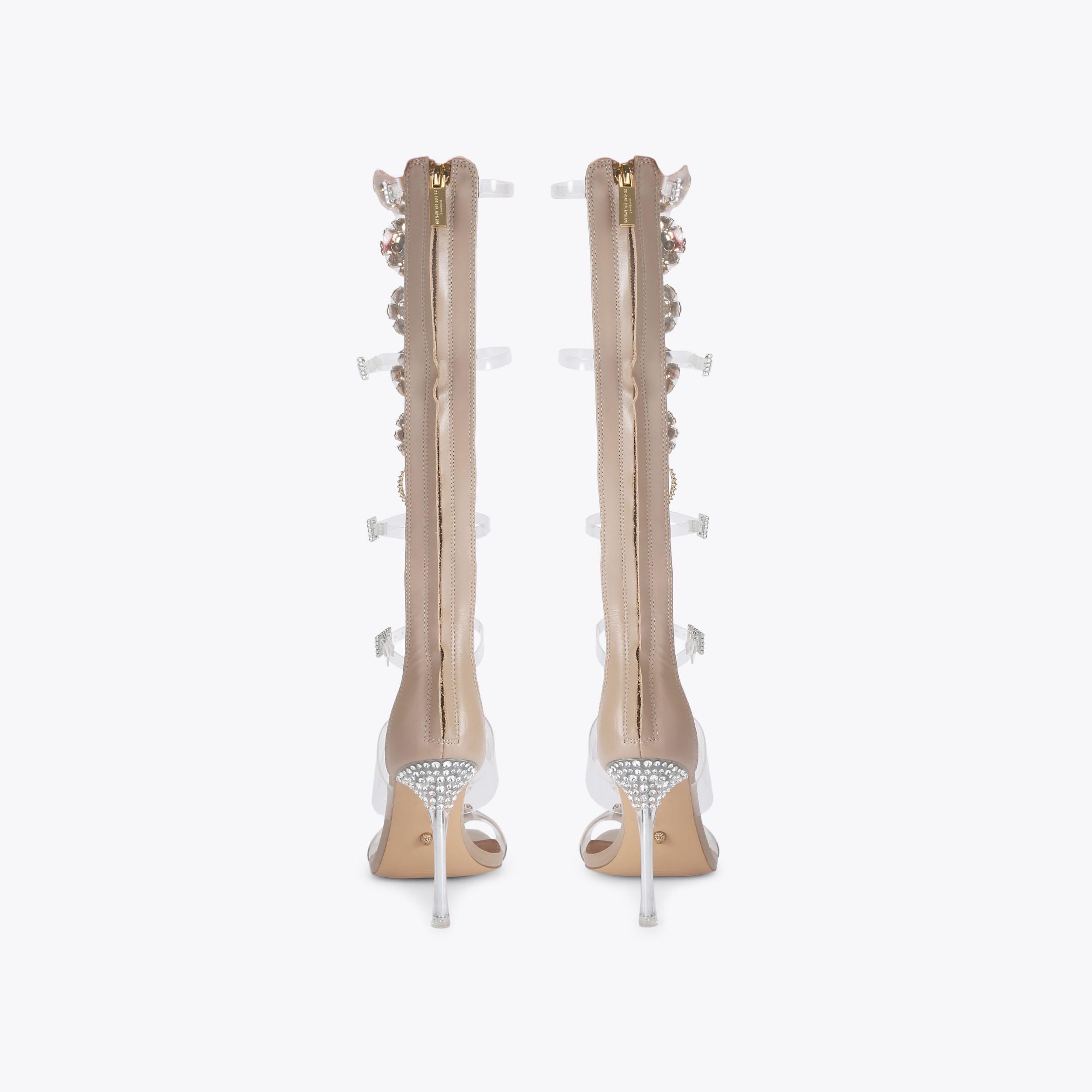 Octavia Gladiator — Blush Crystal Sandal, detail