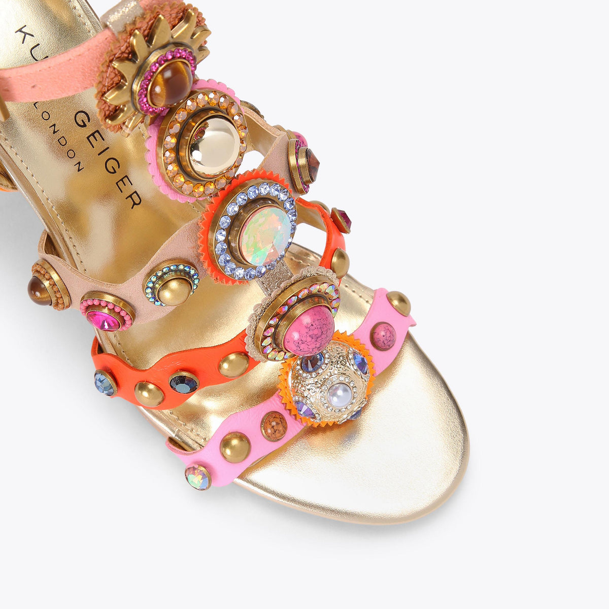 Octavia High Gladiator — Multi-Colour Crystal Sandal, view 5