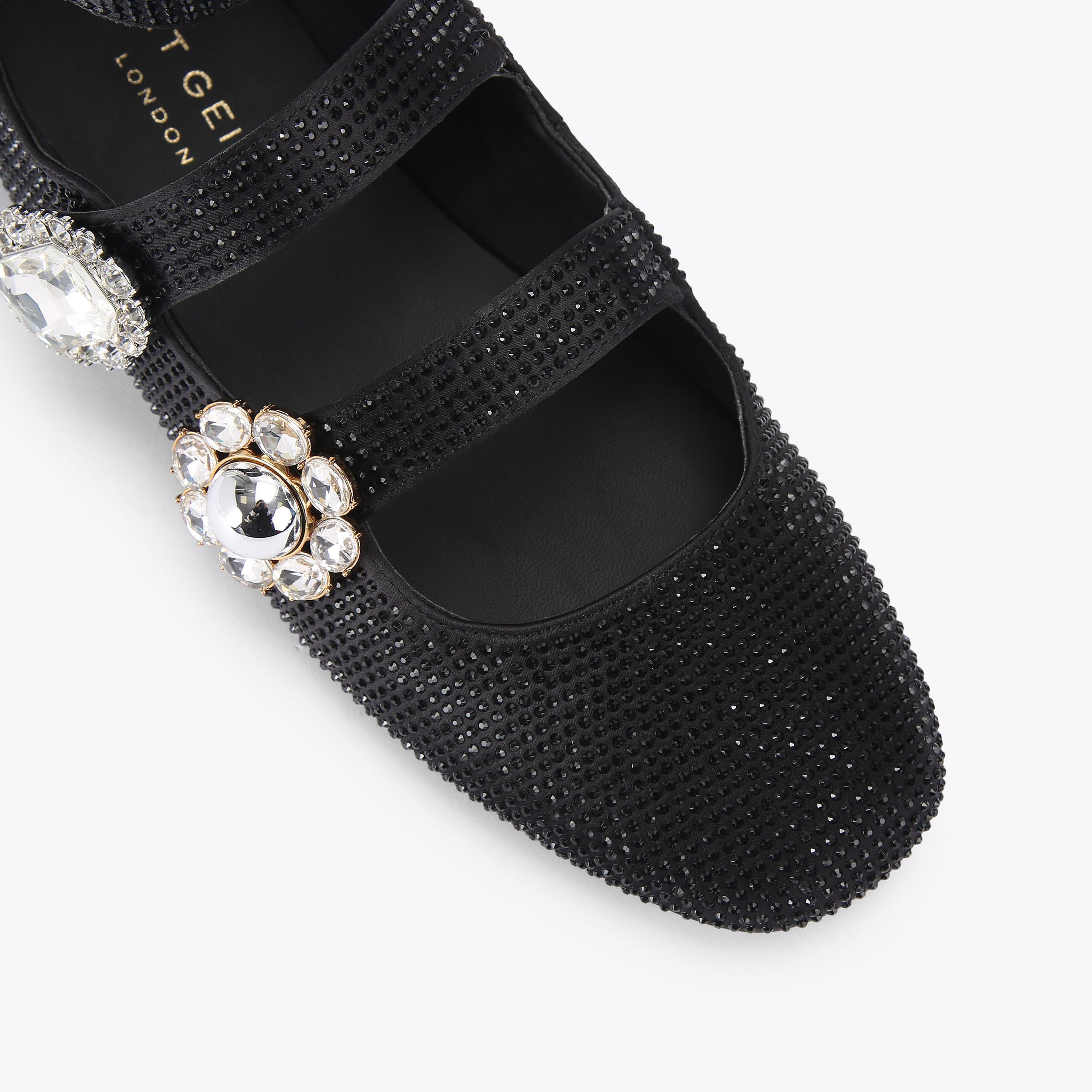 Ornate Gladiator Ballet — Black Crystal Flat, view 5