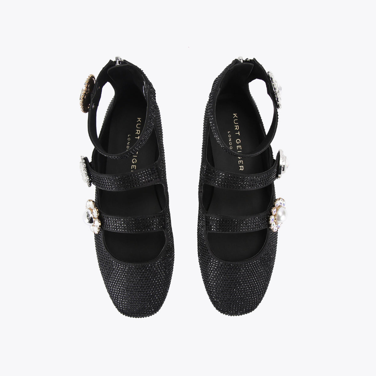Ornate Gladiator Ballet — Black Crystal Flat, view 4