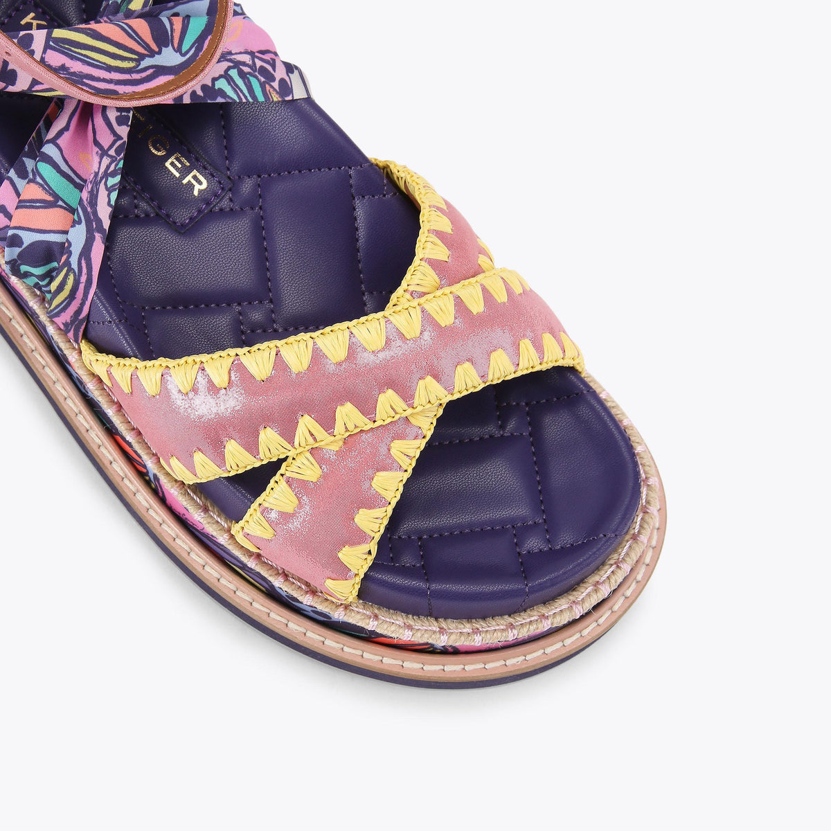 Orson Cross Scarf — Metallic Pink Sandal, view 5