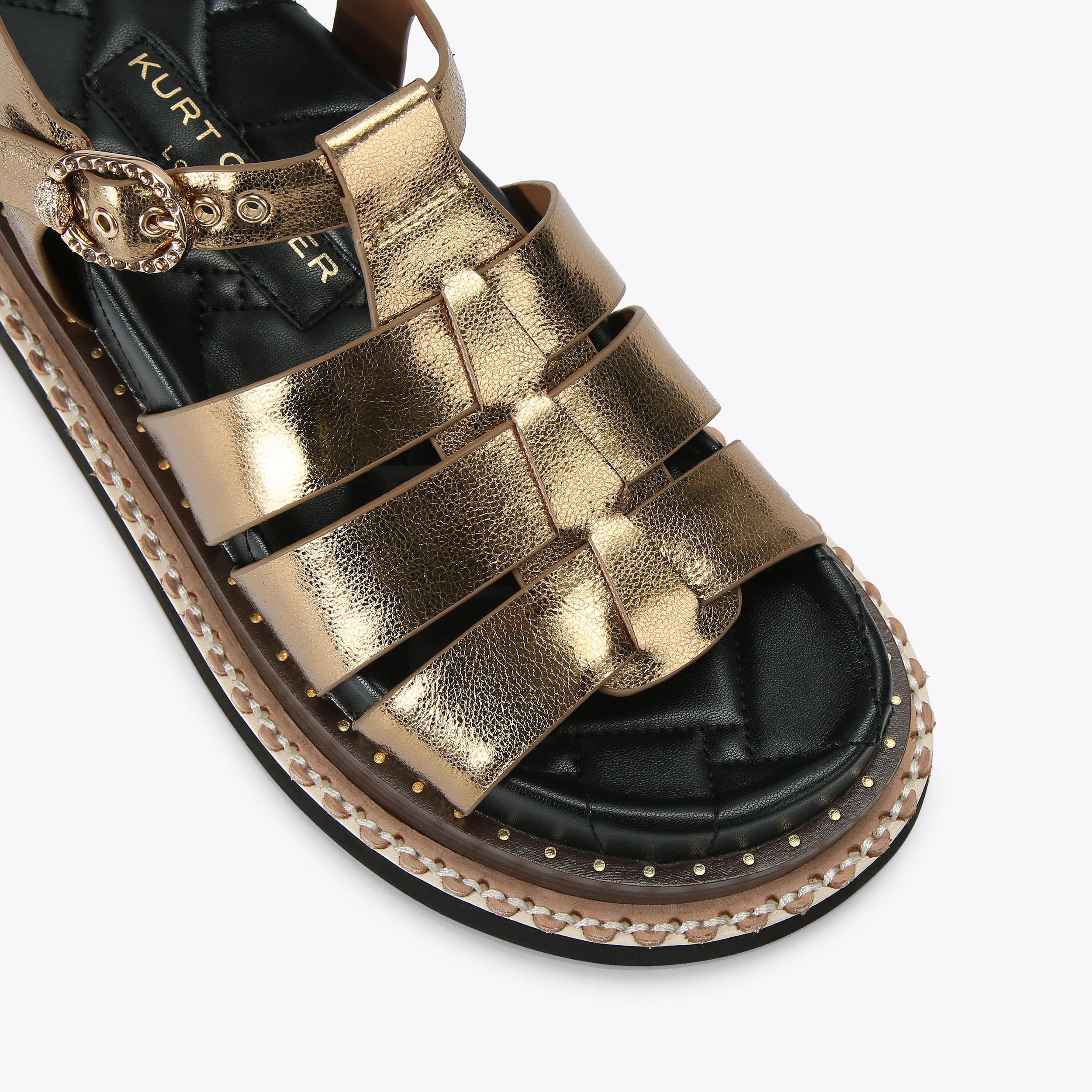 Orson Fisherman — Bronze Leather Sandal, view 5
