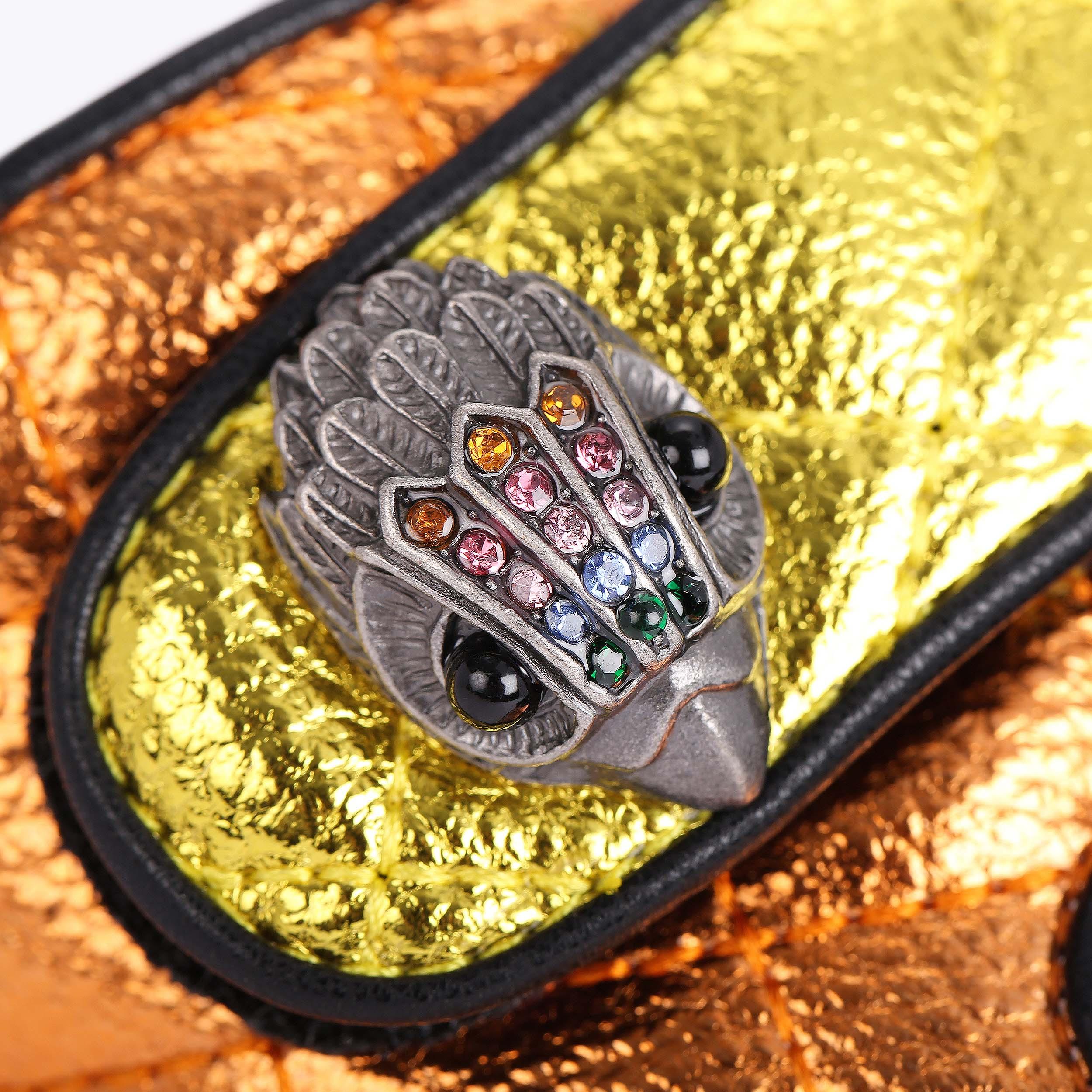 Orson — Multicolour Metallic Quilted Sandal, view 5