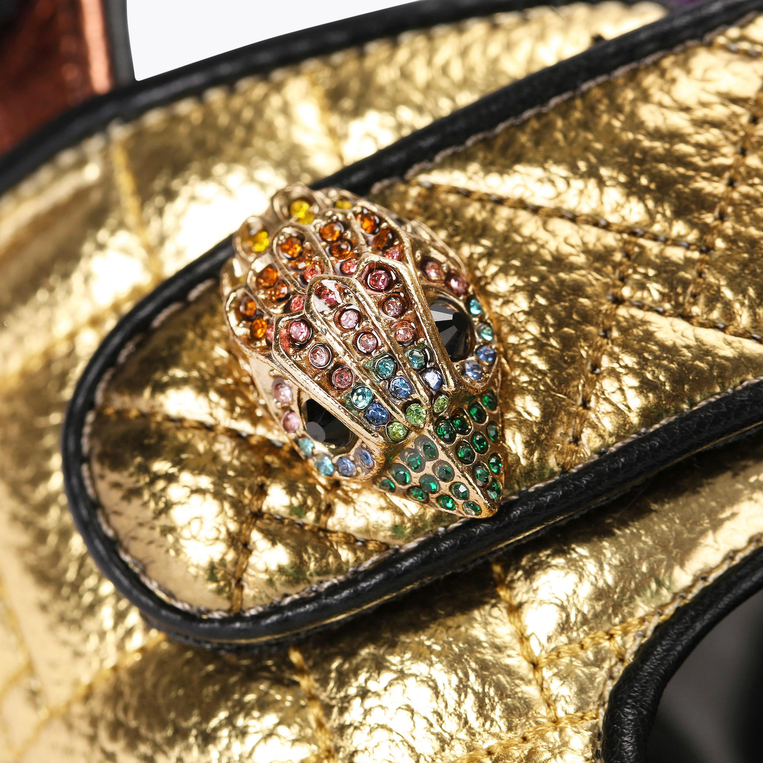 Orson — Metallic Rainbow Sunset Quilted Sandal, view 6