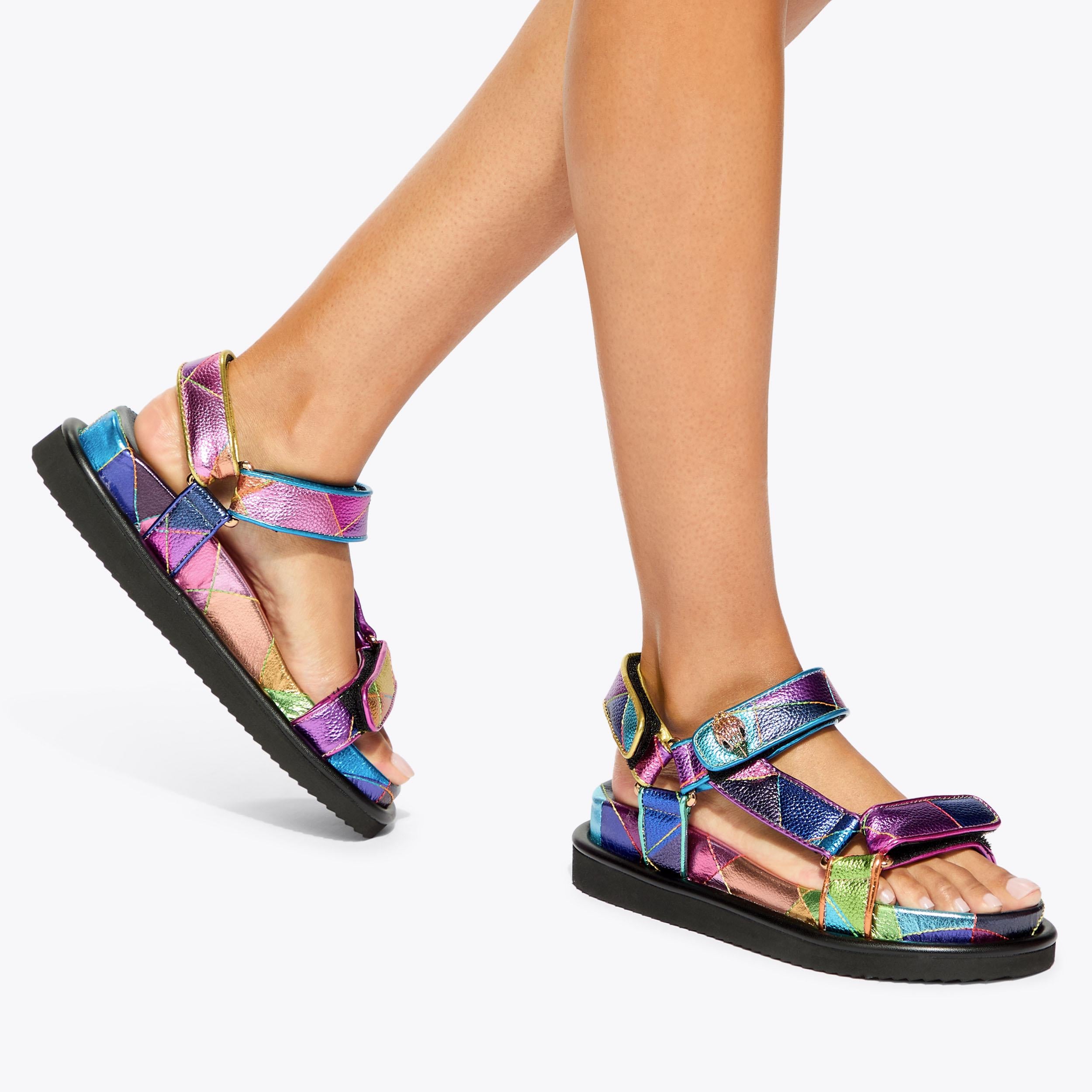 Orson — Multi Leather Sandal, worn on foot