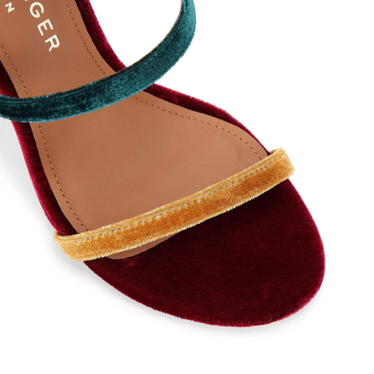 Park Lane — Pink Velvet Heeled Sandal, view 5