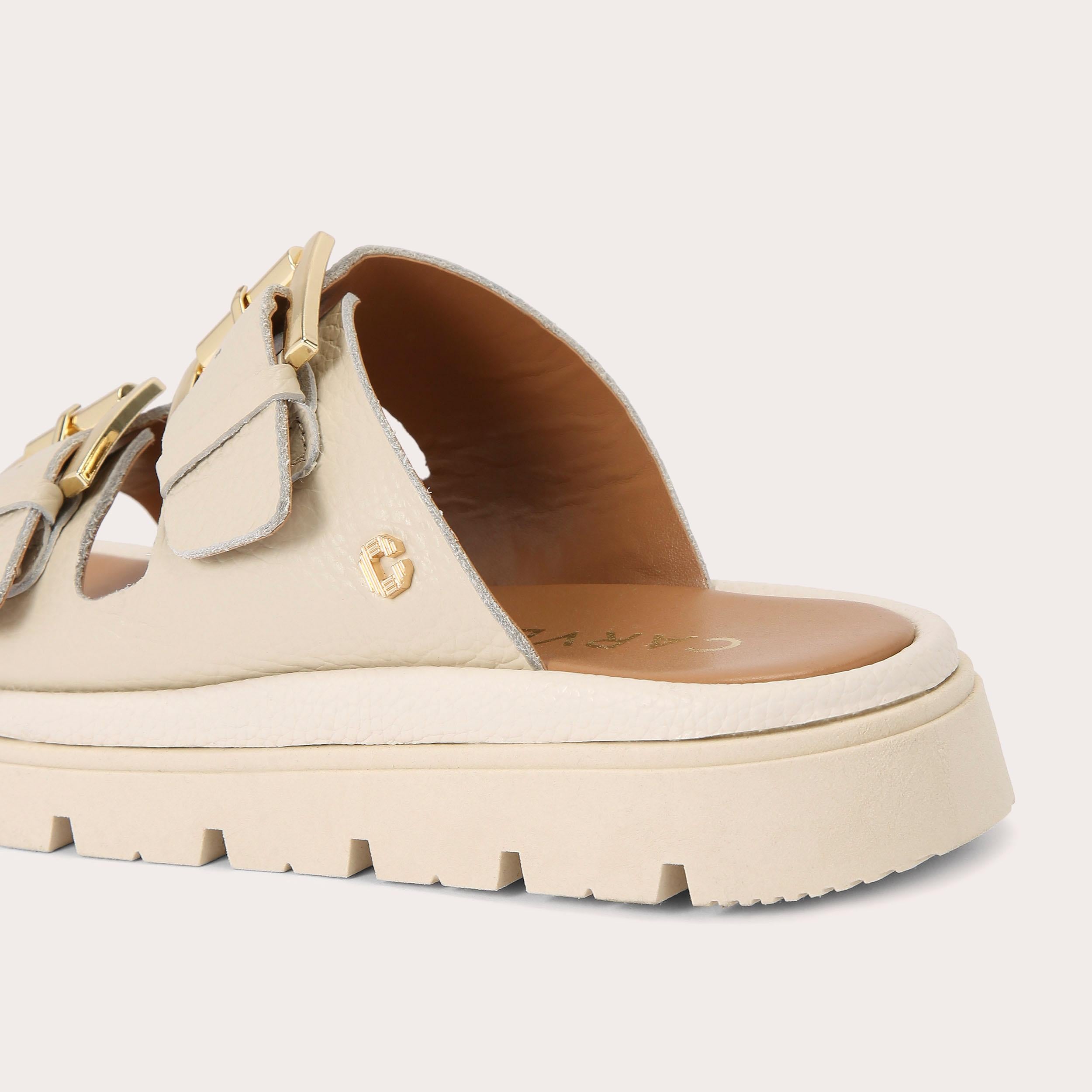 Pavilion — Bone Leather Buckle Sandal, detail