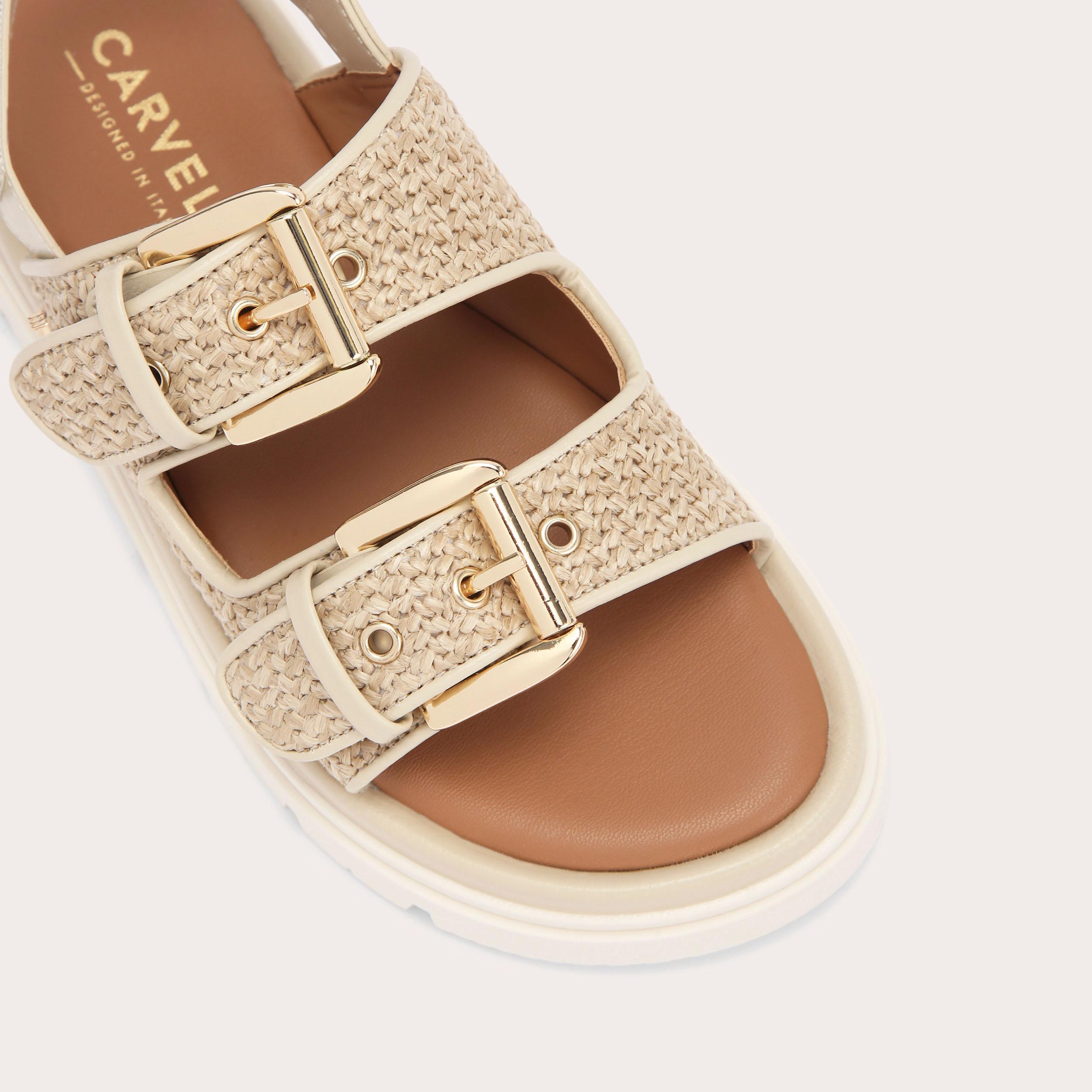 Pavilion Slingback — Beige Raffia Sandal, view 5