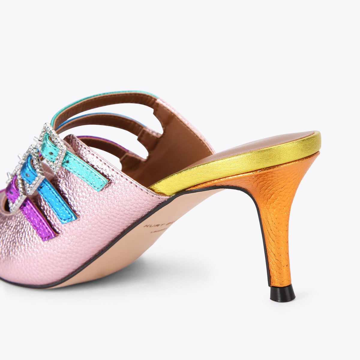 Pierra Mary Jane — Multi Leather Heeled Mule, detail