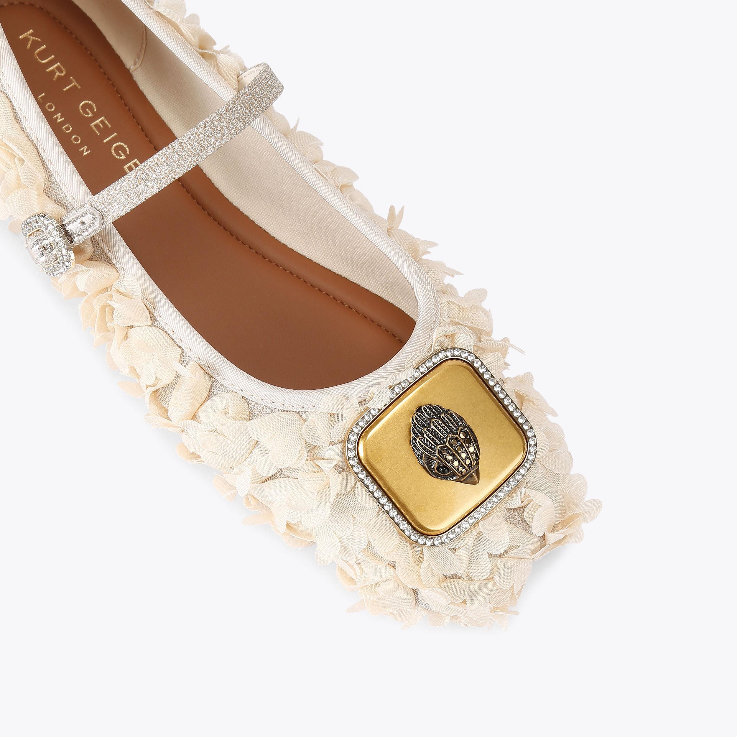 Pimlico Ballerina — Beige Combination Flat, view 5