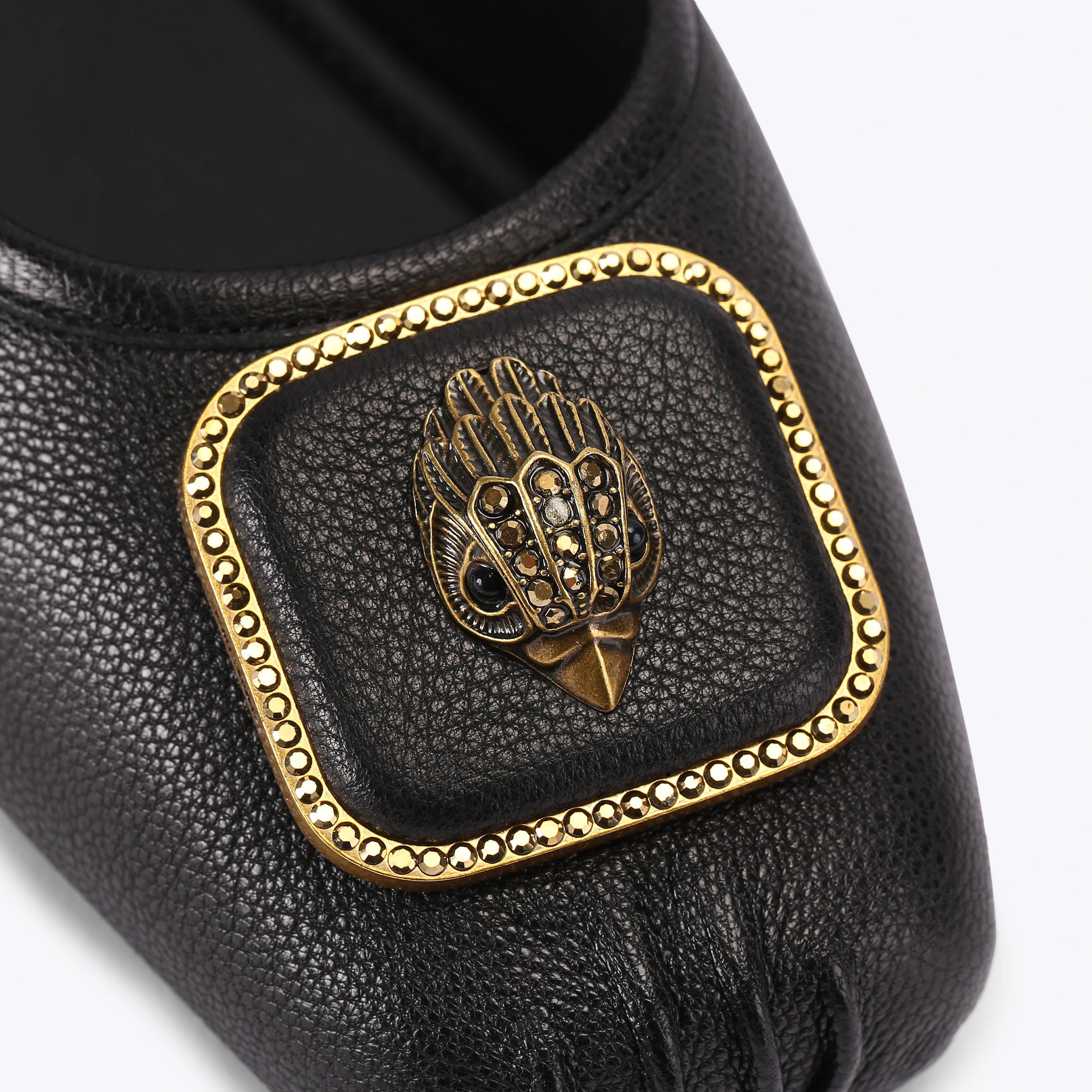 Pimlico Ballerina — Black Leather Flat, view 6