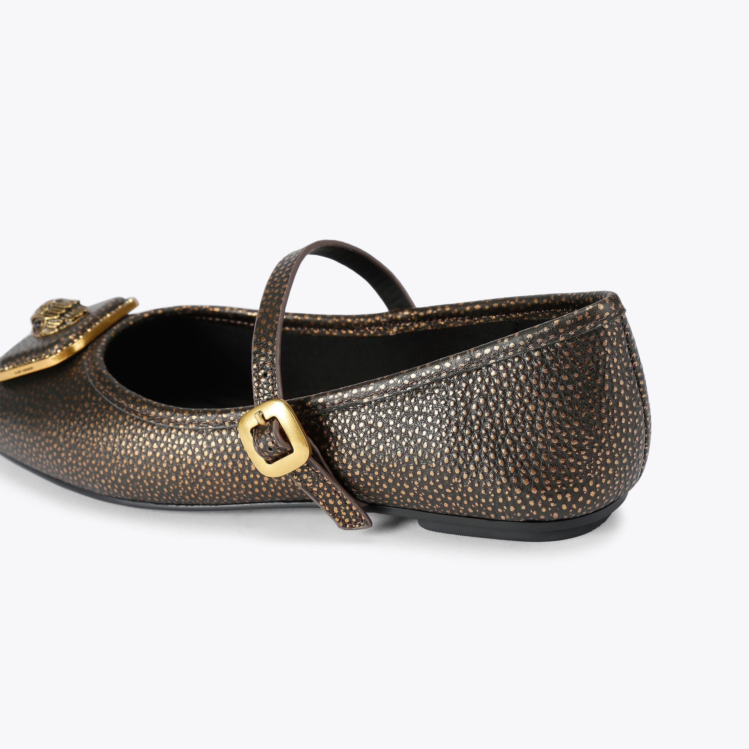 Pimlico Ballerina — Metallic Bronze Flat, detail