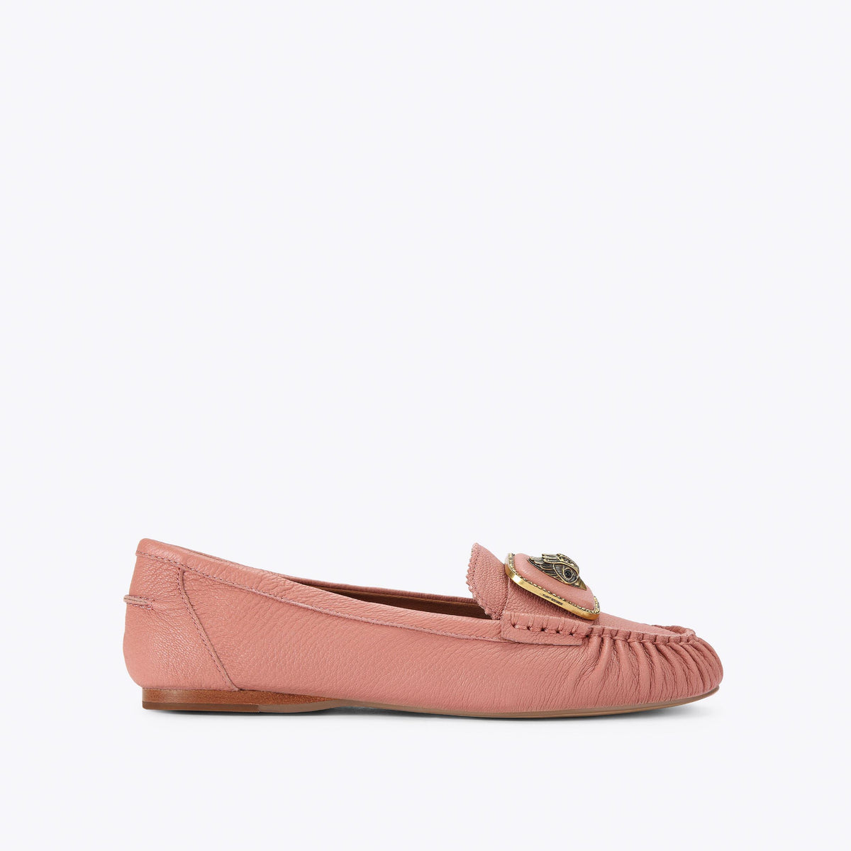 Pimlico Moccasin — Pale Pink Crystal Loafer, side profile