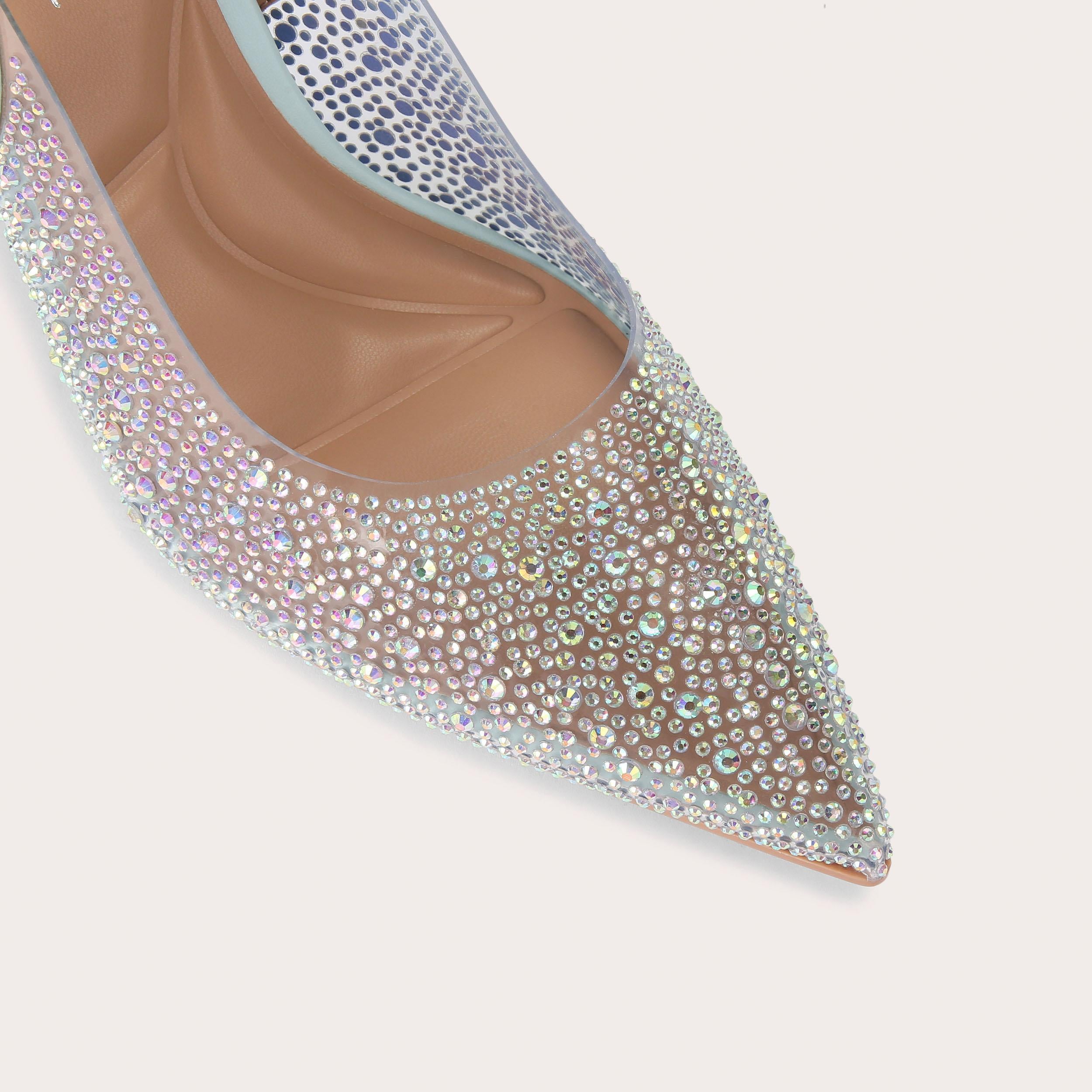 Positano — Turquoise Vinyl Slingback Heel, view 5