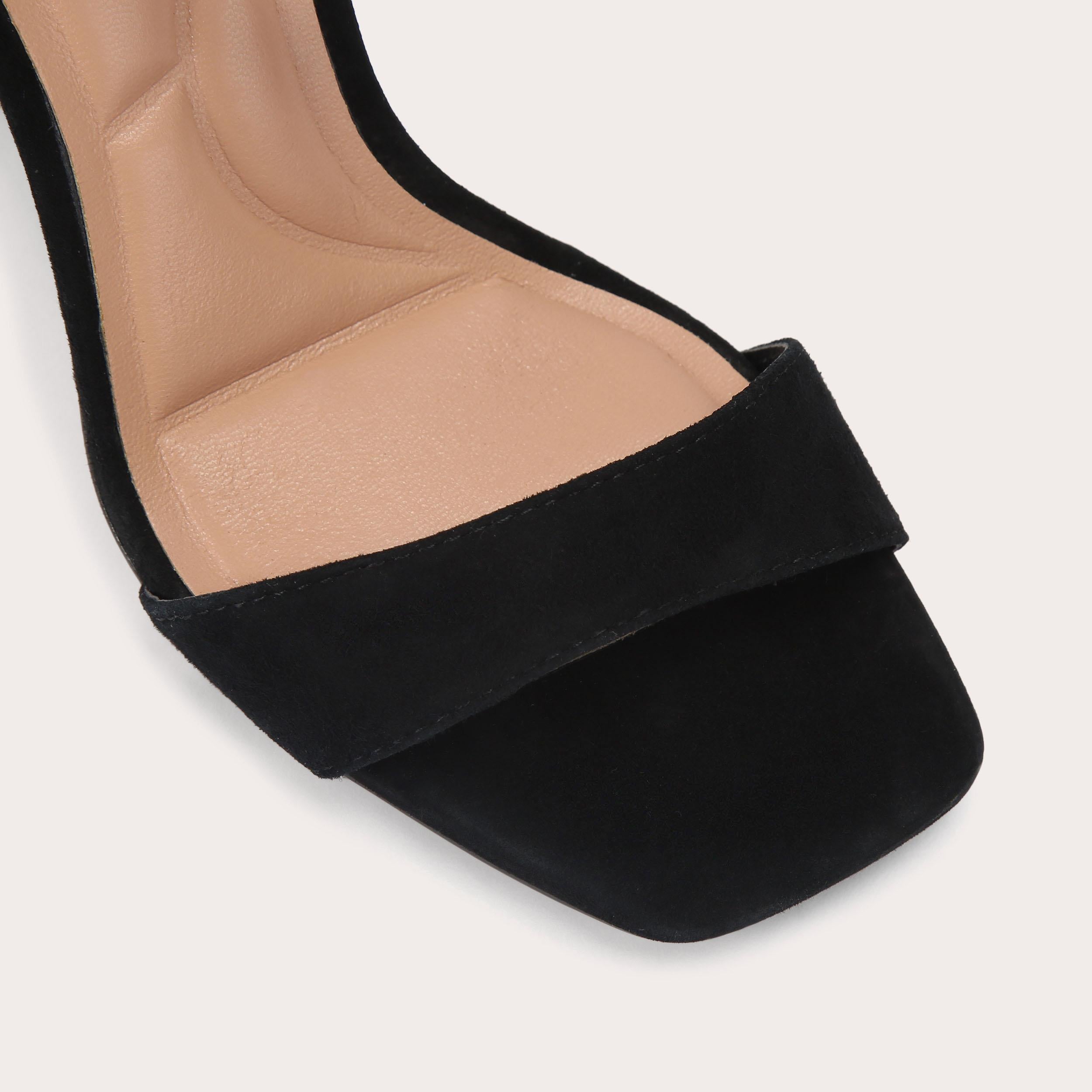 Regatta Heel — Black Suede Sandal, view 5