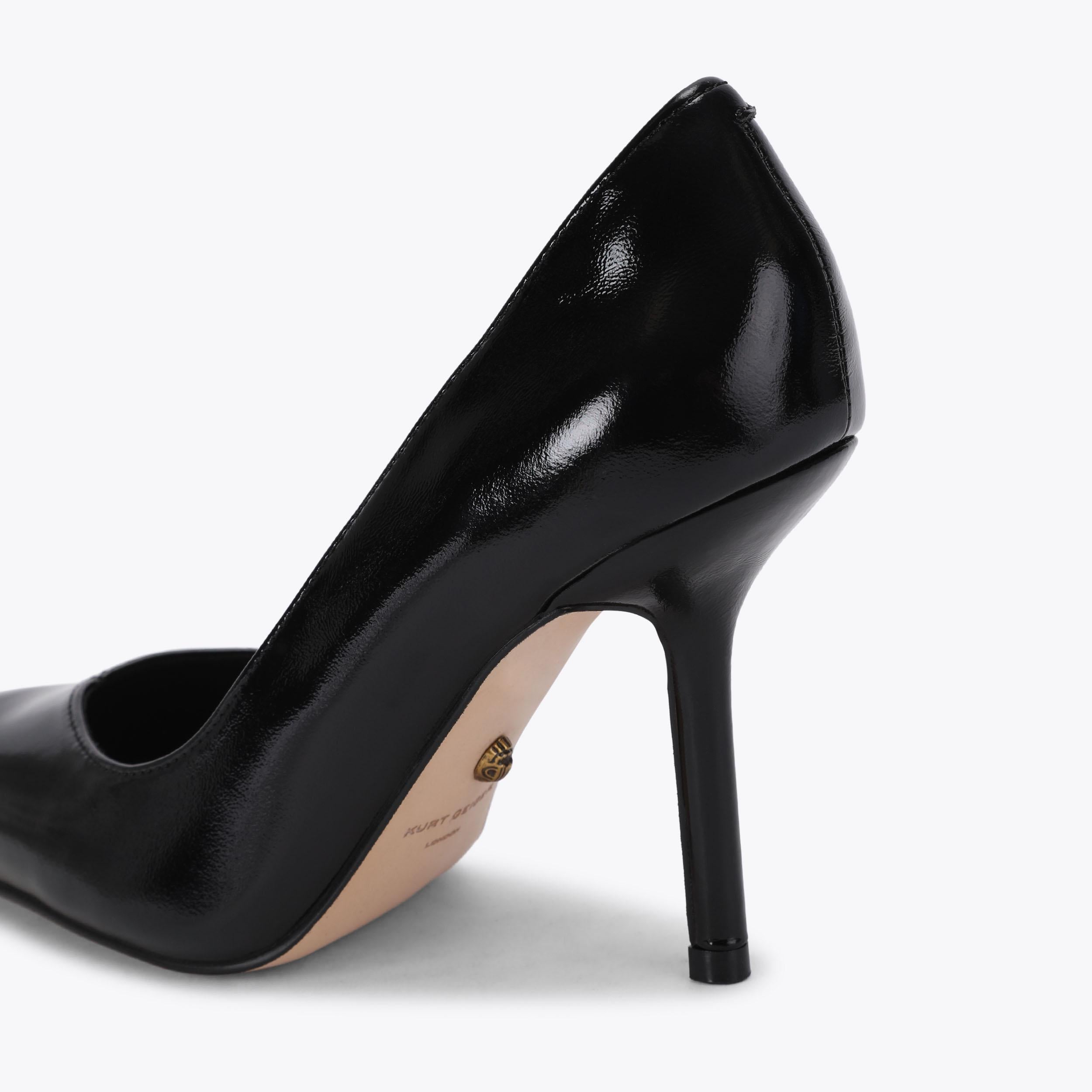 Regent Point Court — Black Patent Court Heel, detail