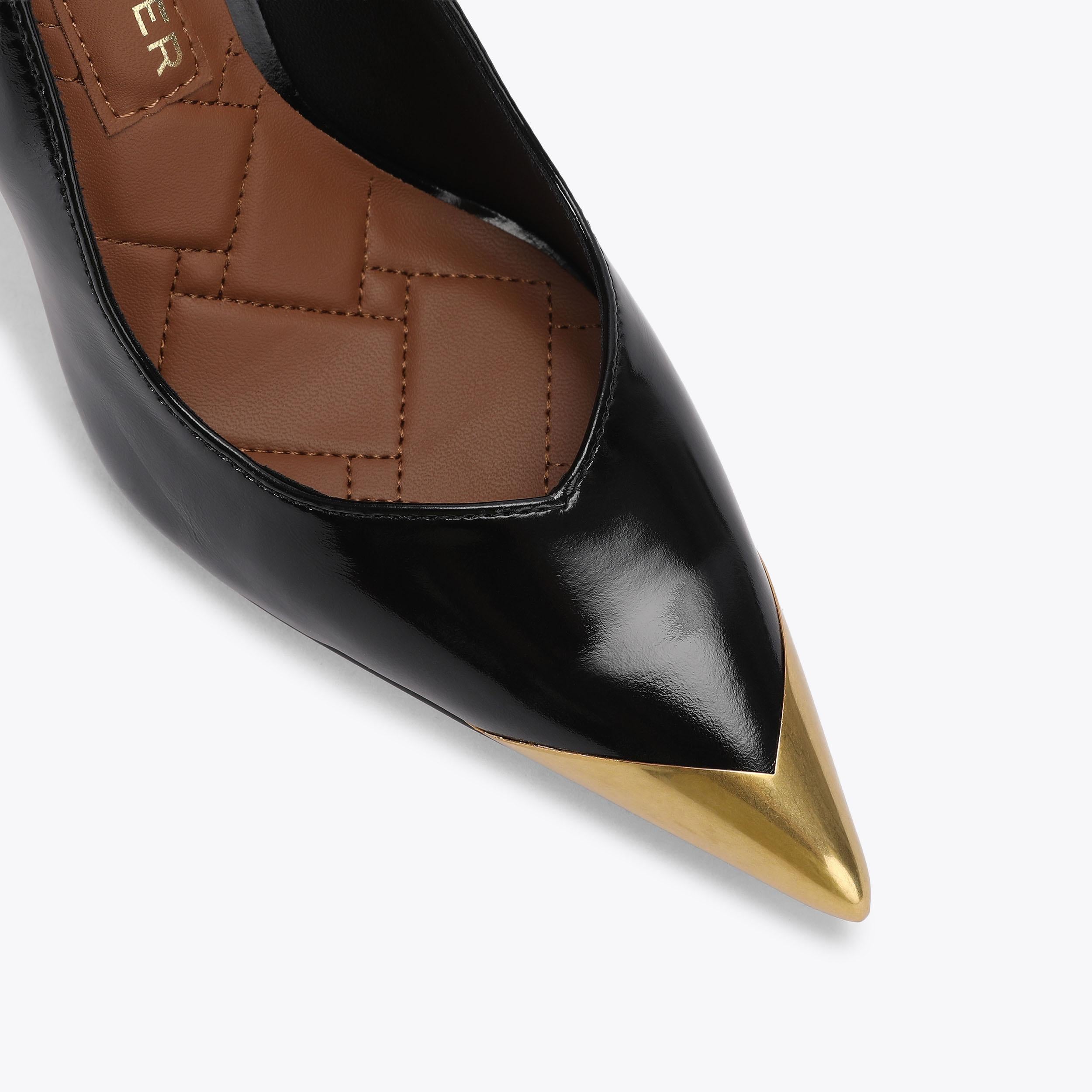Regent Point Court — Black Patent Court Heel, view 5